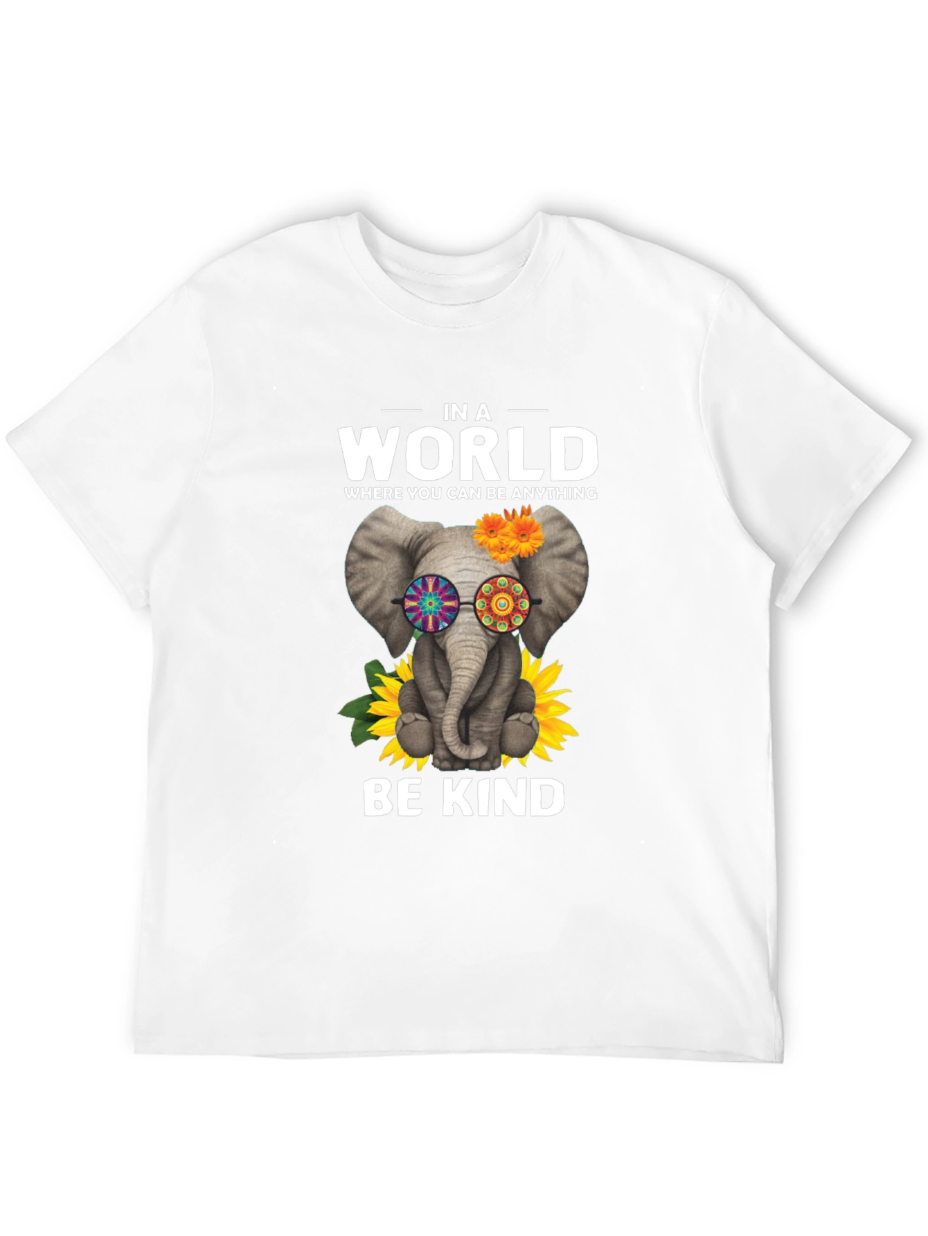 Be Kind Elephant T-Shirt - Hippie Style Tee