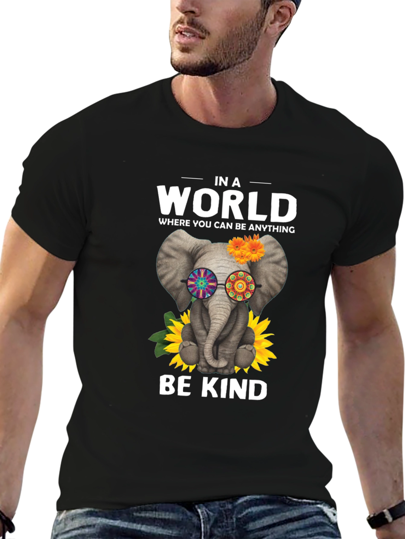 Be Kind Elephant T-Shirt - Hippie Style Tee