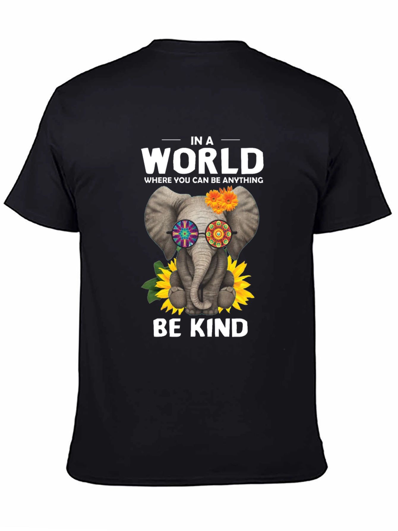 Be Kind Elephant T-Shirt - Hippie Style Tee