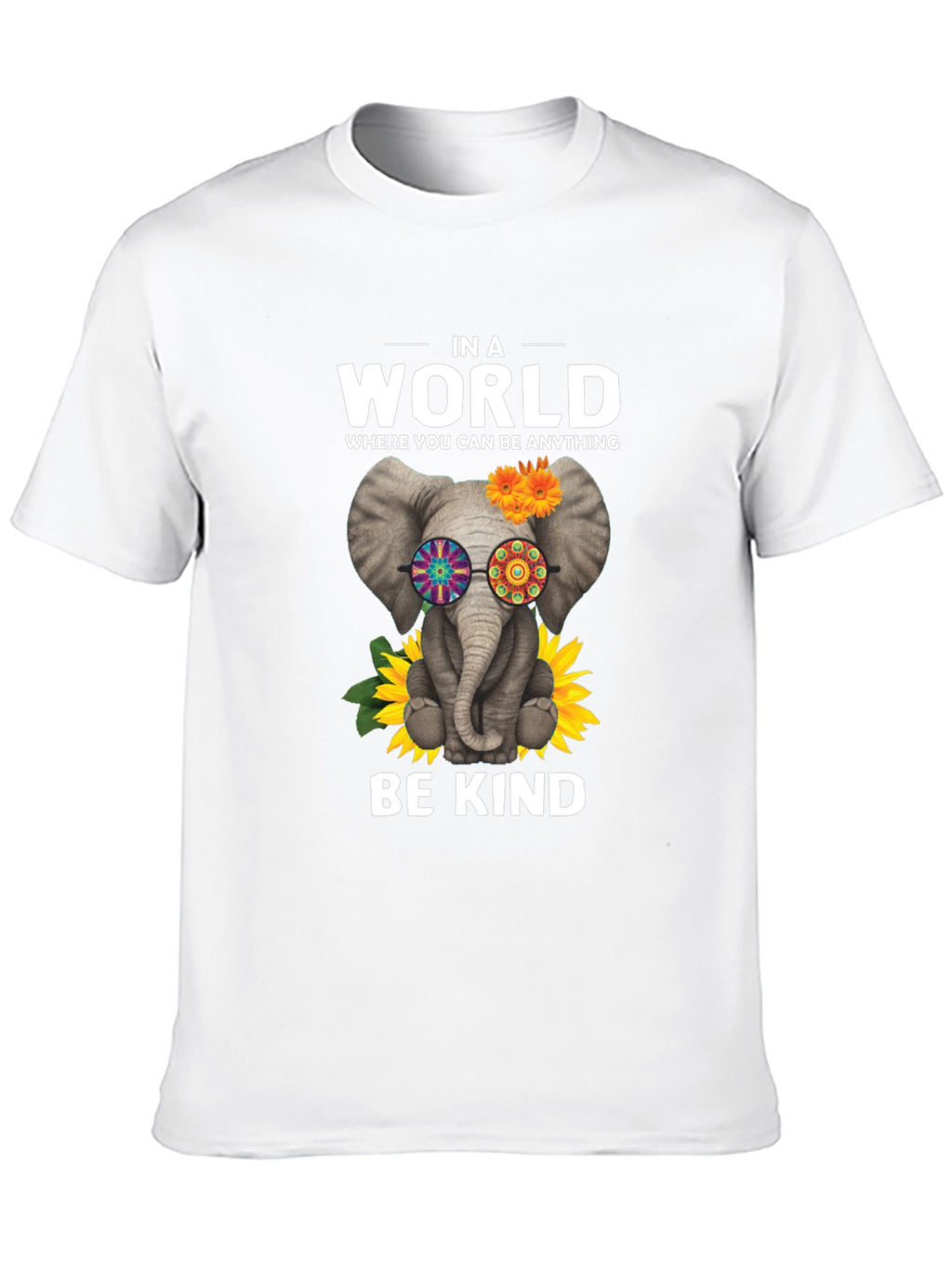 Be Kind Elephant T-Shirt - Hippie Style Tee