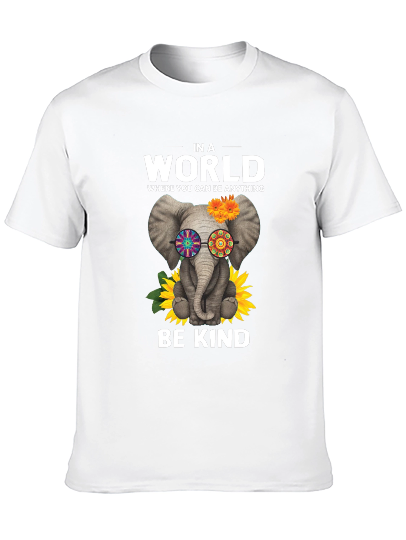 Be Kind Elephant T-Shirt - Hippie Style Tee