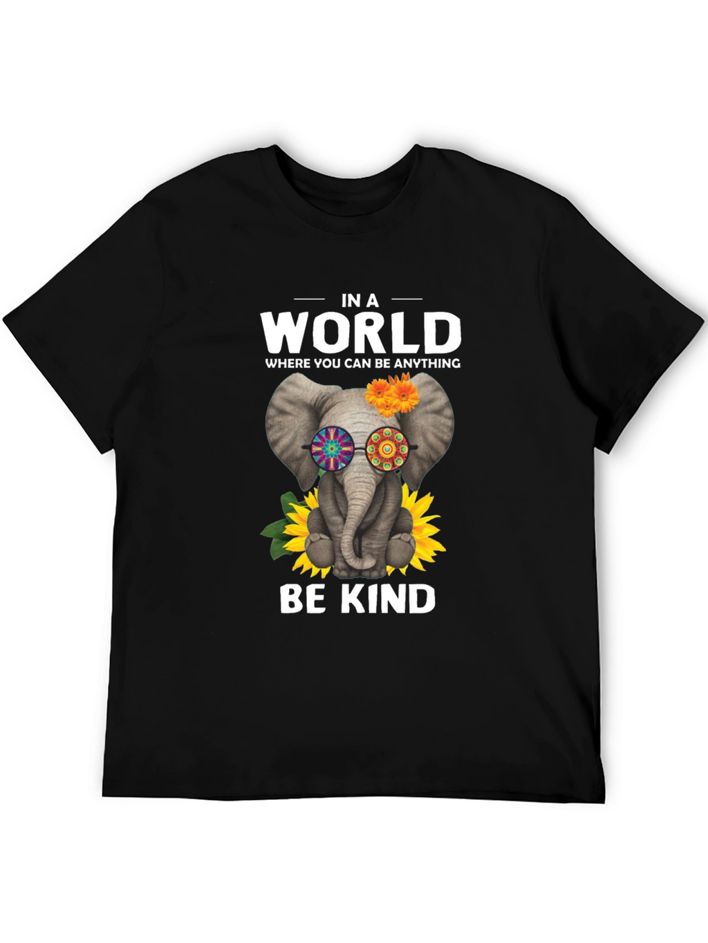 Be Kind Elephant T-Shirt - Hippie Style Tee