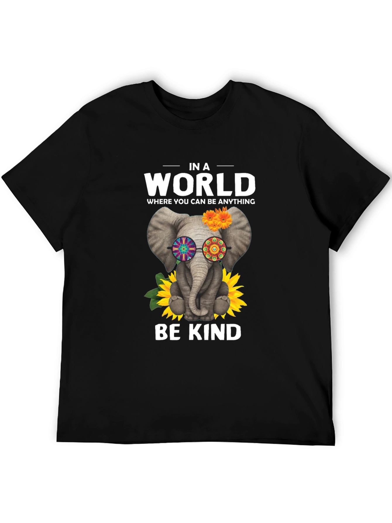 Be Kind Elephant T-Shirt - Hippie Style Tee
