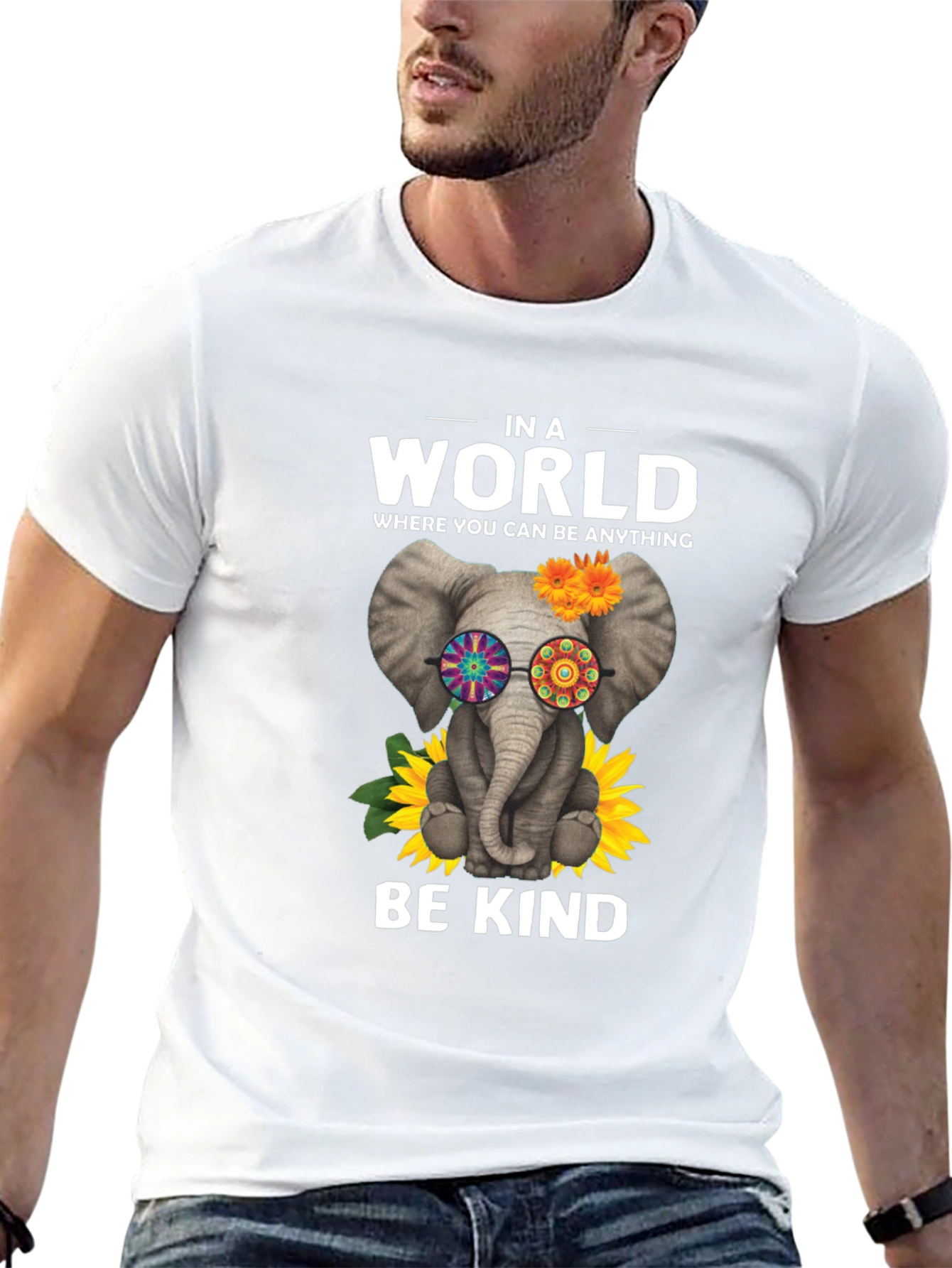 Be Kind Elephant T-Shirt - Hippie Style Tee