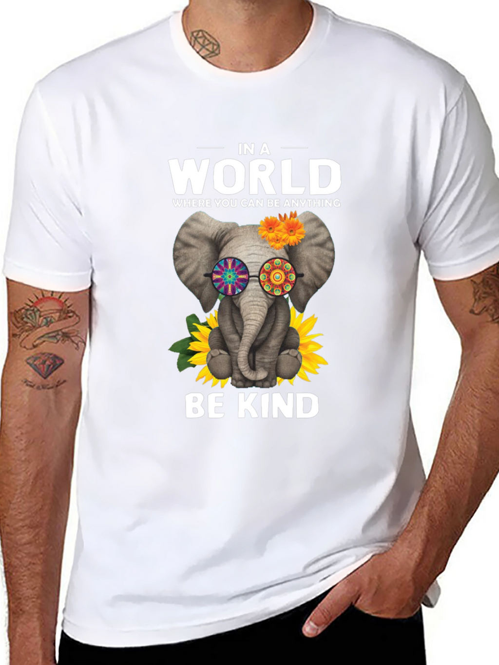 Be Kind Elephant T-Shirt - Hippie Style Tee