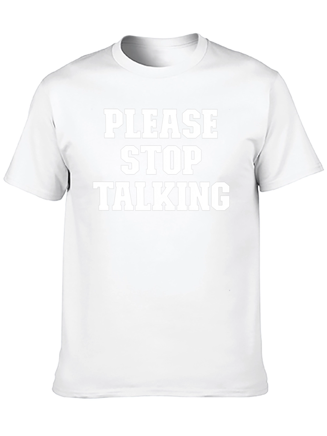Please Stop Talking Graphic Tee - Black
