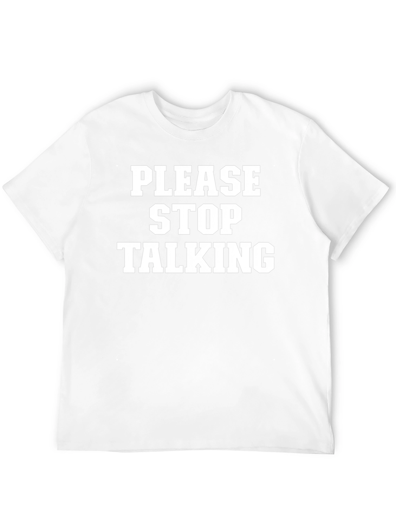 Please Stop Talking Graphic Tee - Black