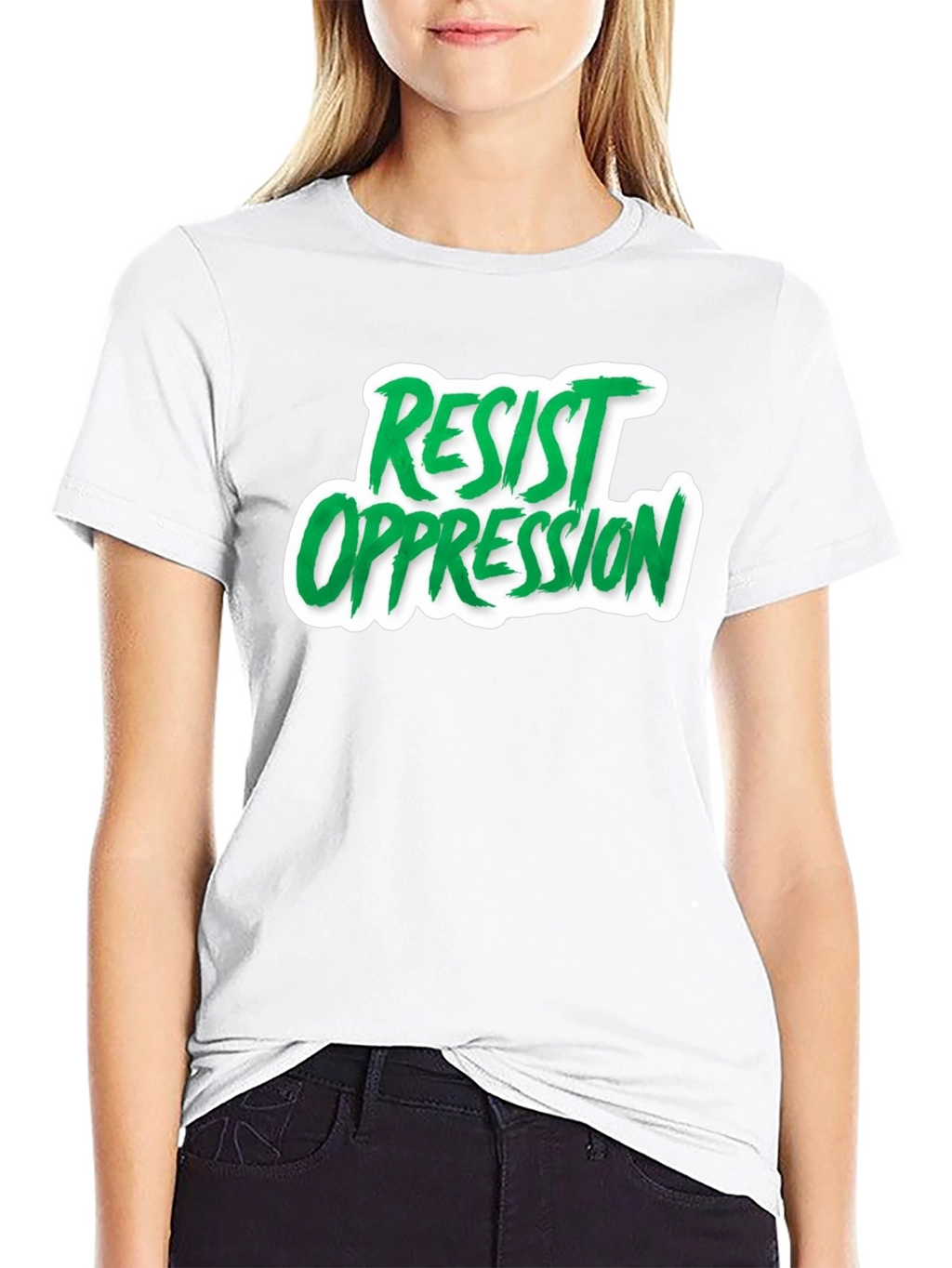 Resist Oppression Graphic Tee - Black