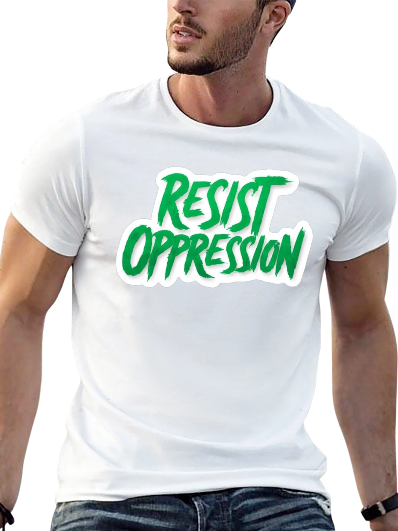 Resist Oppression Graphic Tee - Black