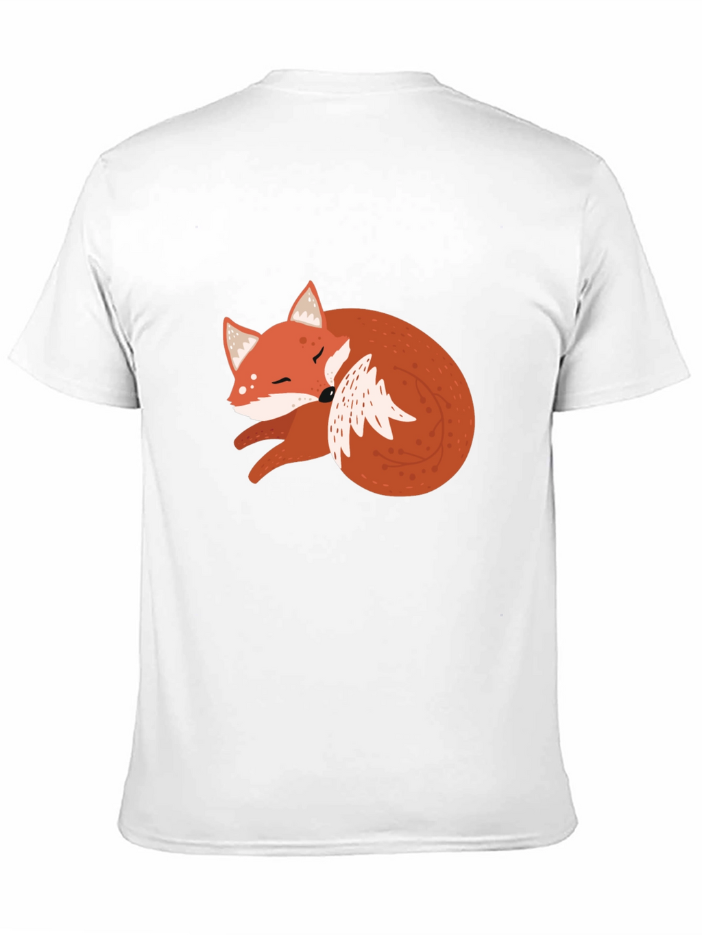 Cute Fox Graphic Tee - Soft Black Cotton T-Shirt