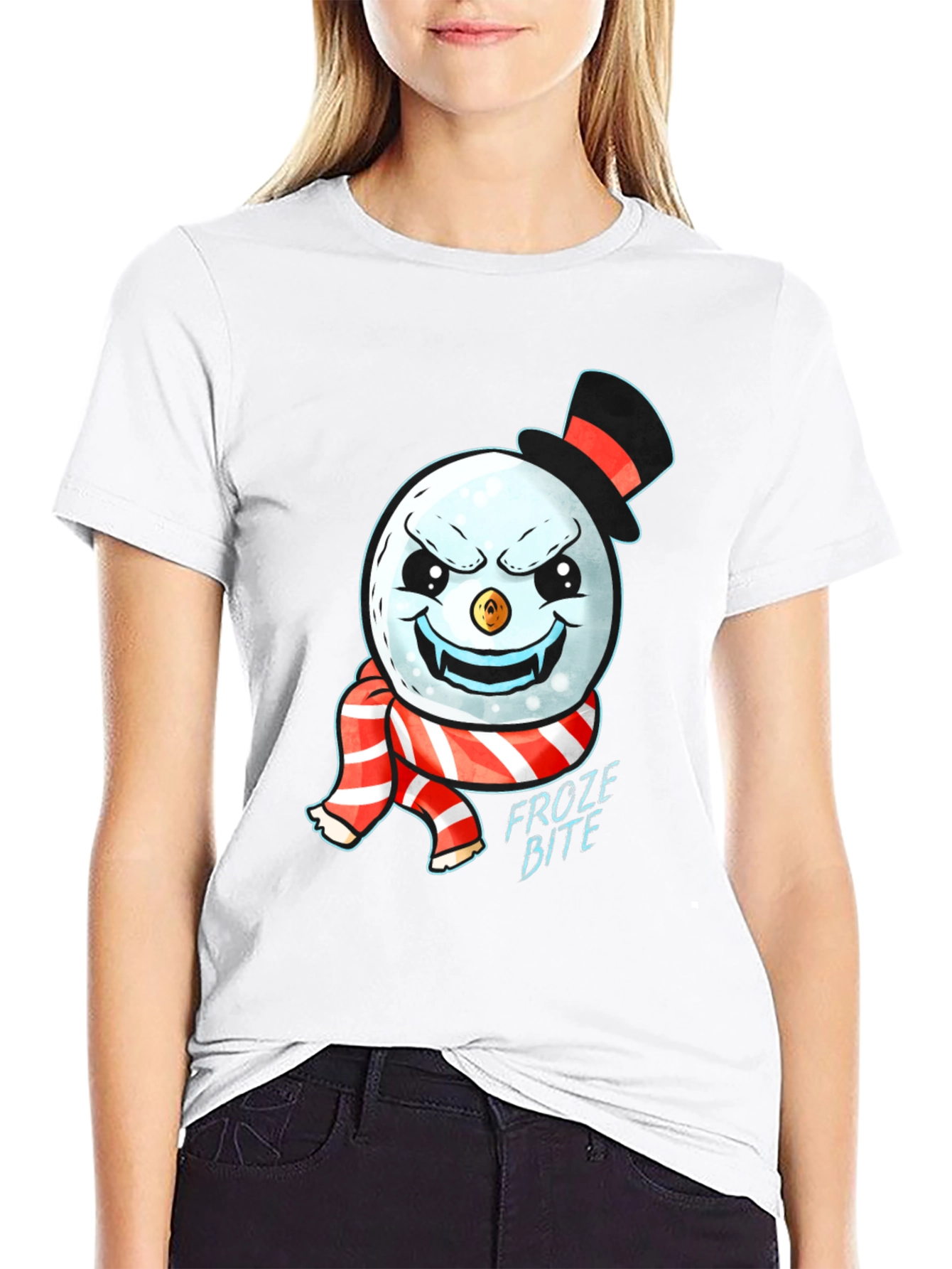 Froze Bite Graphic Tee - Vampire Snowman