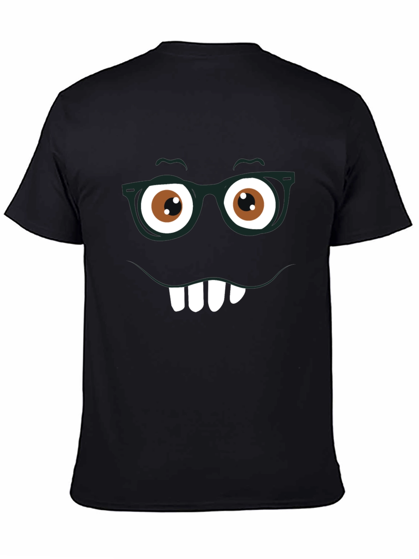 Funny Face Graphic Tee - Nerdy Smile