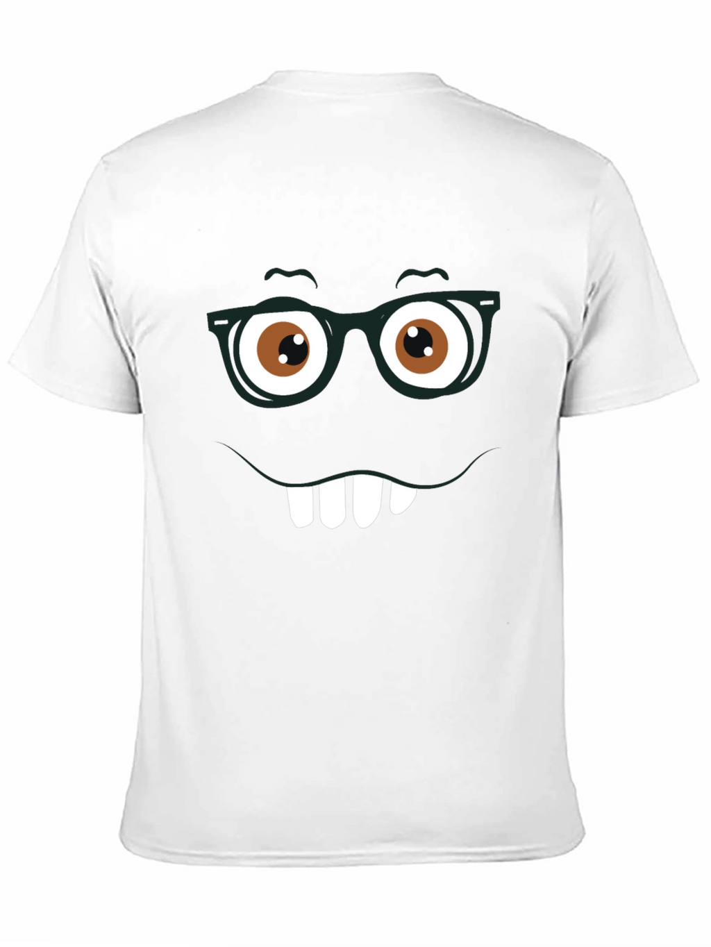 Funny Face Graphic Tee - Nerdy Smile