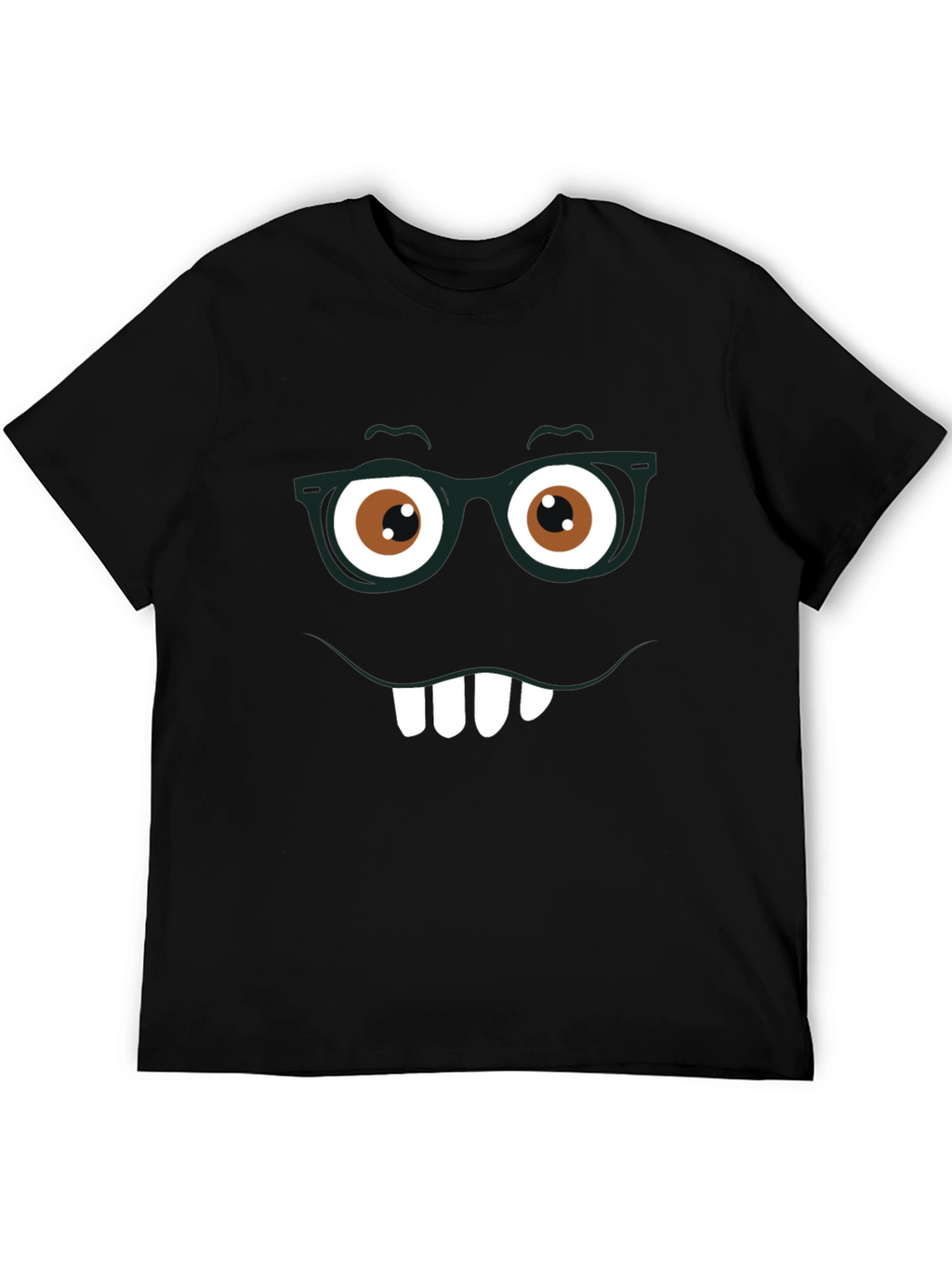 Funny Face Graphic Tee - Nerdy Smile