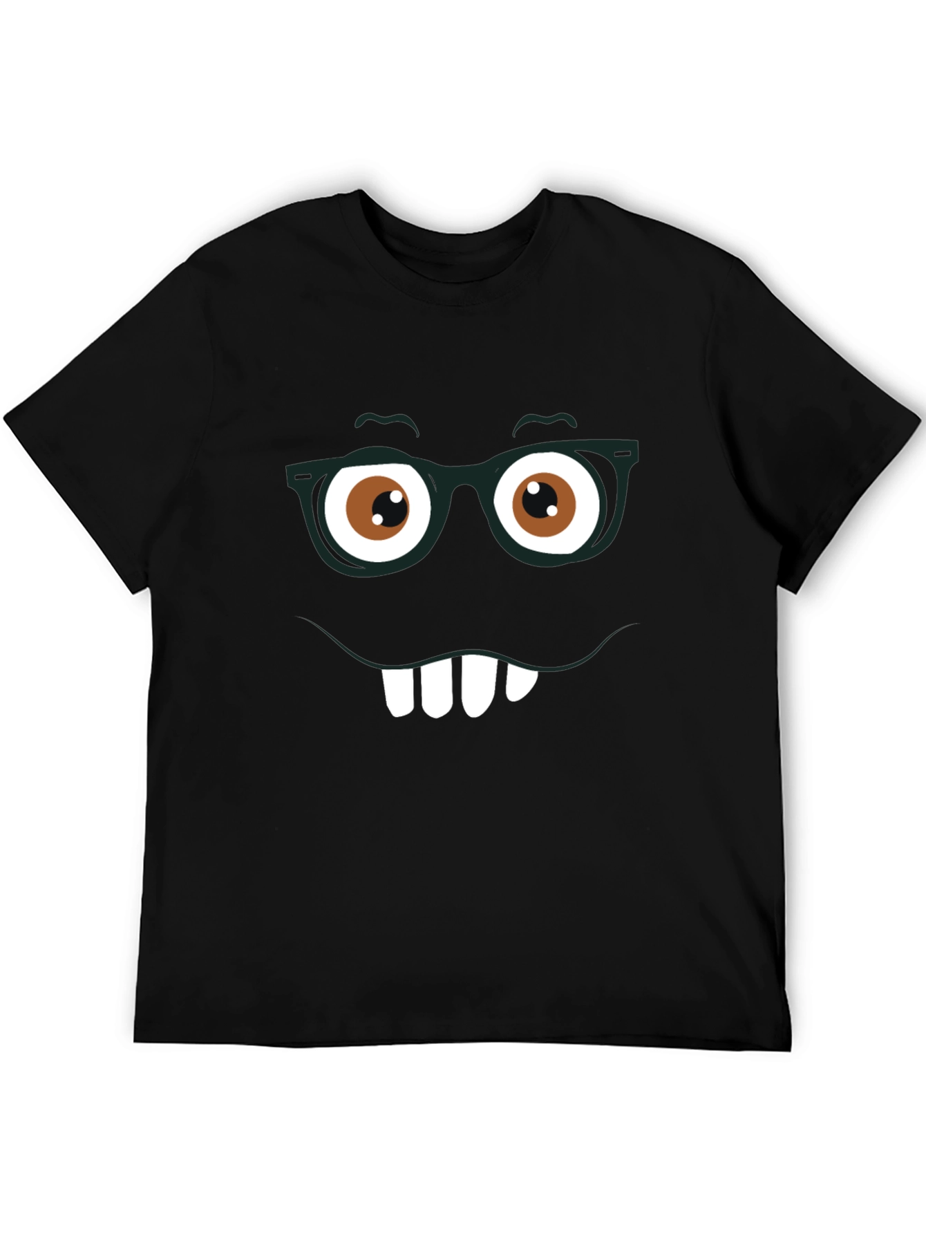 Funny Face Graphic Tee - Nerdy Smile