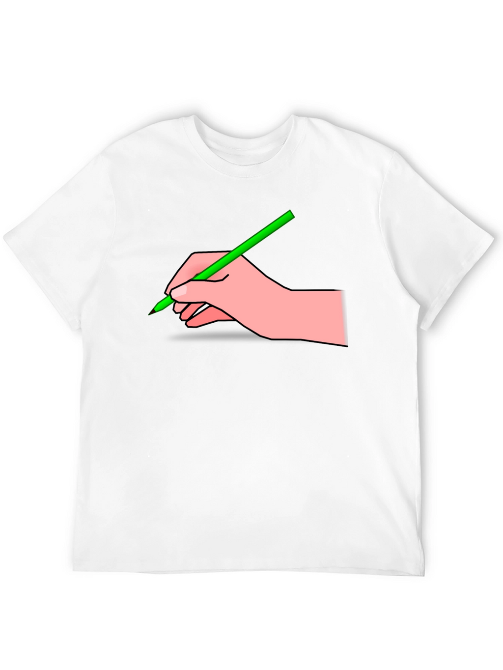 Hand with Pencil Graphic T-Shirt