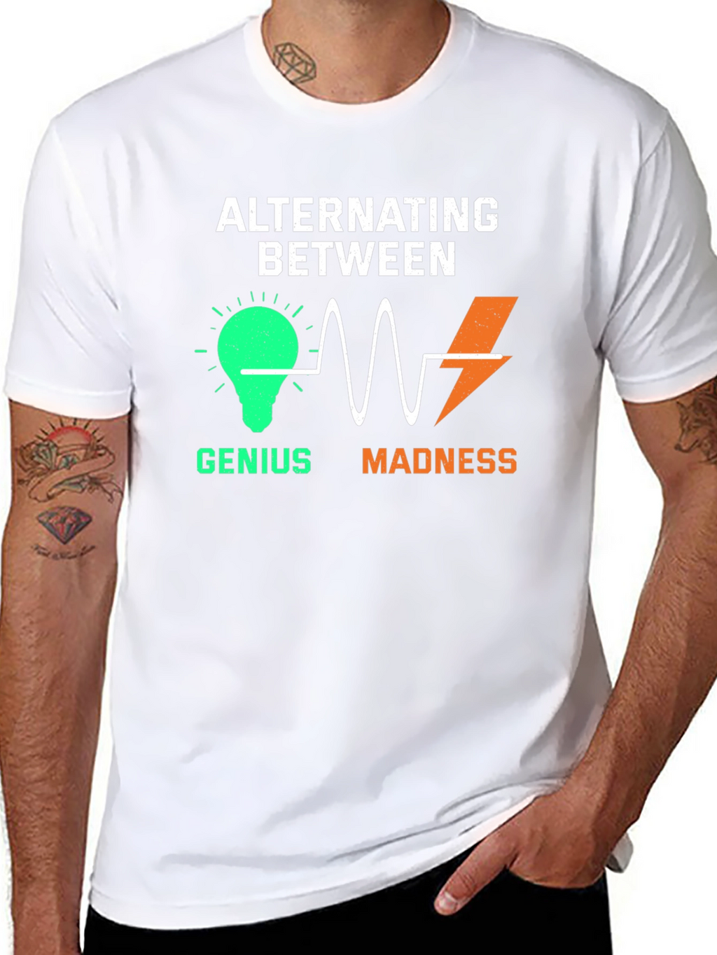Alternating Between Genius and Madness Graphic T-Shirt