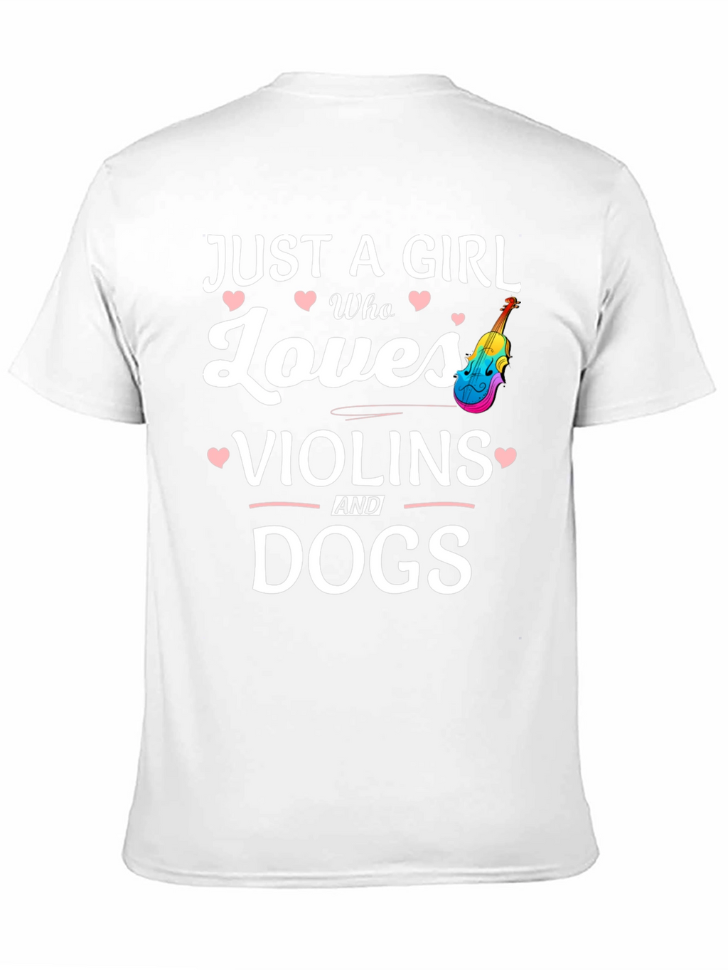 Girl Who Loves Violins and Dogs T-Shirt