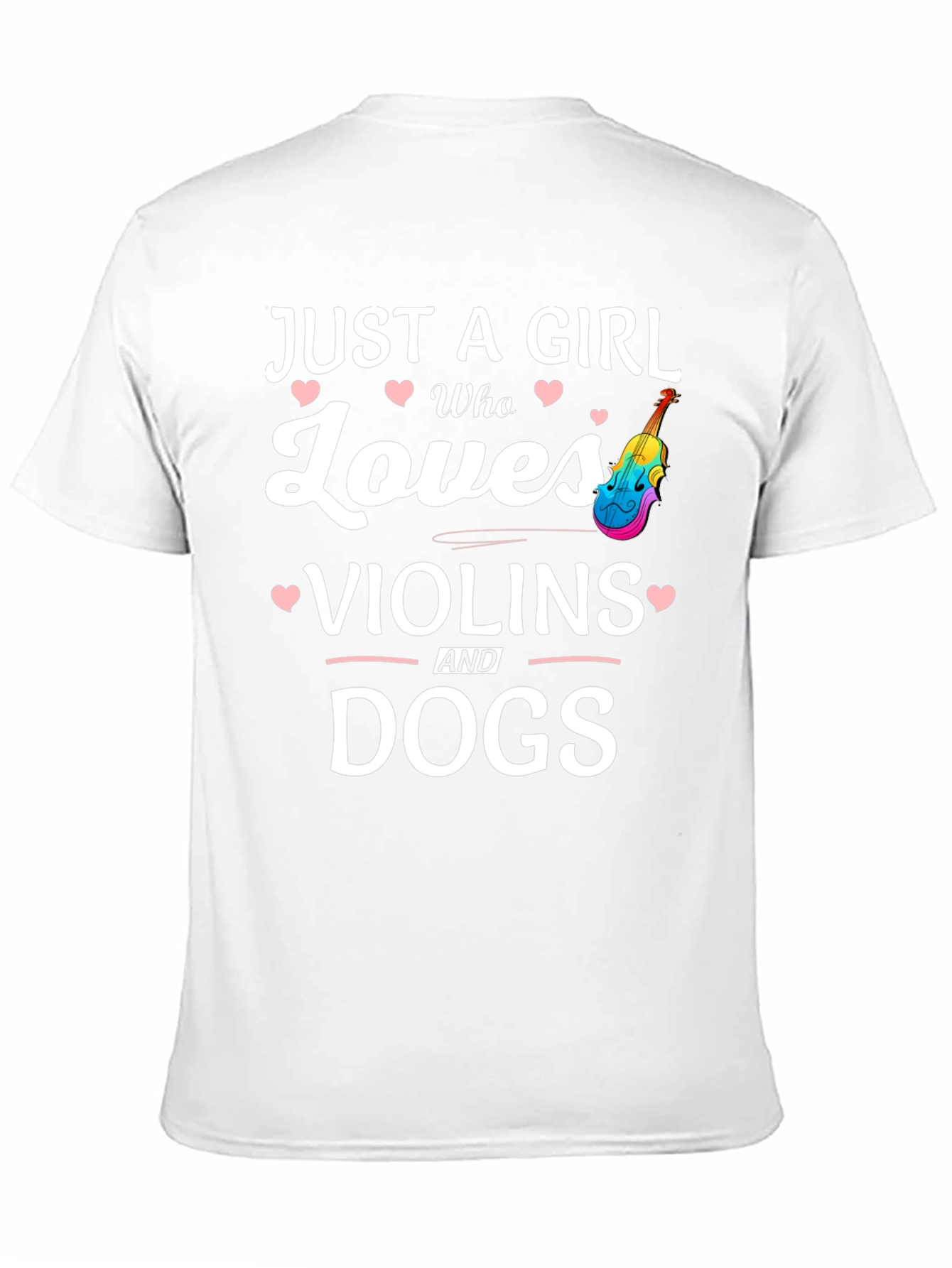 Girl Who Loves Violins and Dogs T-Shirt