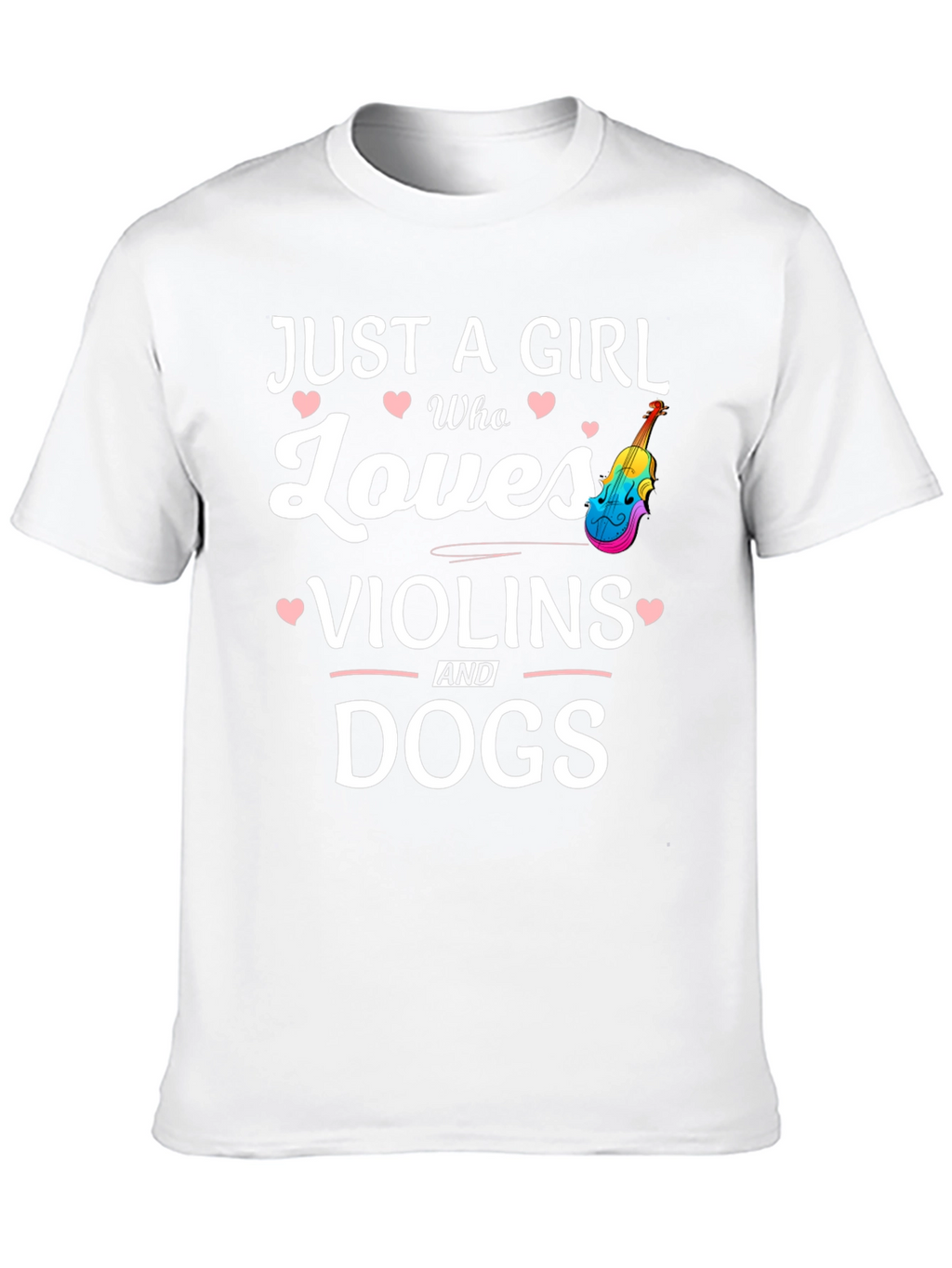 Girl Who Loves Violins and Dogs T-Shirt