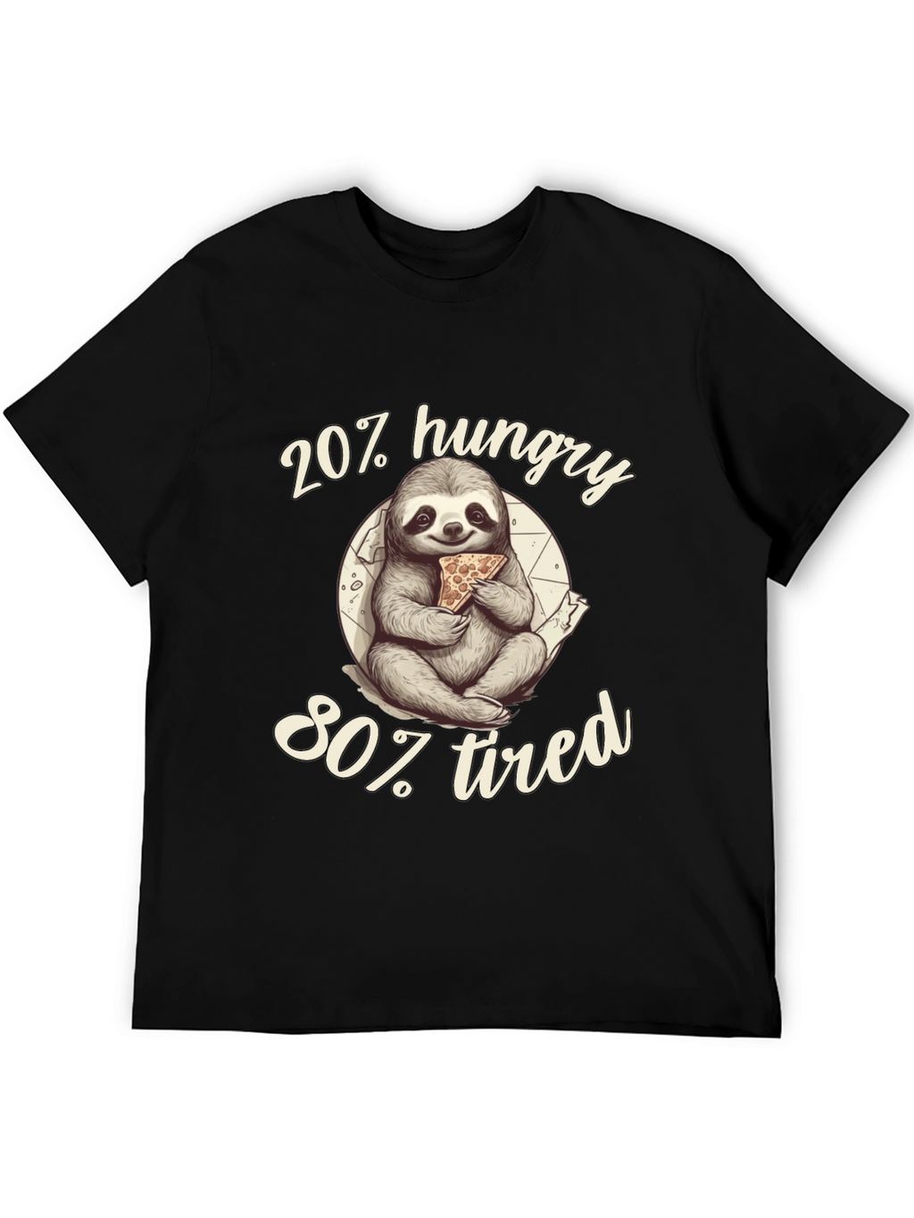 20% Hungry 80% Tired Sloth Graphic Tee
