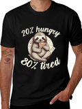 20% Hungry 80% Tired Sloth Graphic Tee