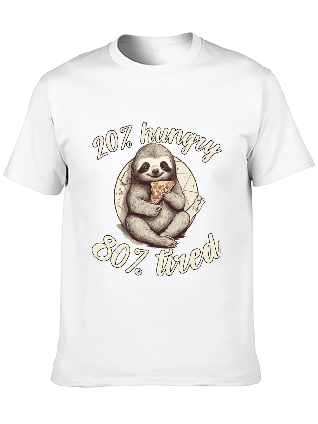 20% Hungry 80% Tired Sloth Graphic Tee
