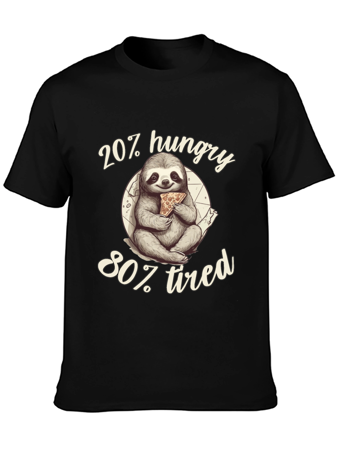 20% Hungry 80% Tired Sloth Graphic Tee
