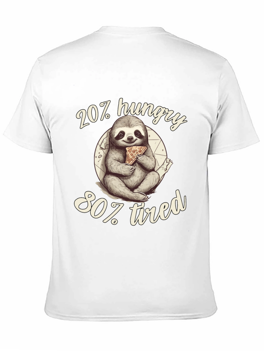 20% Hungry 80% Tired Sloth Graphic Tee