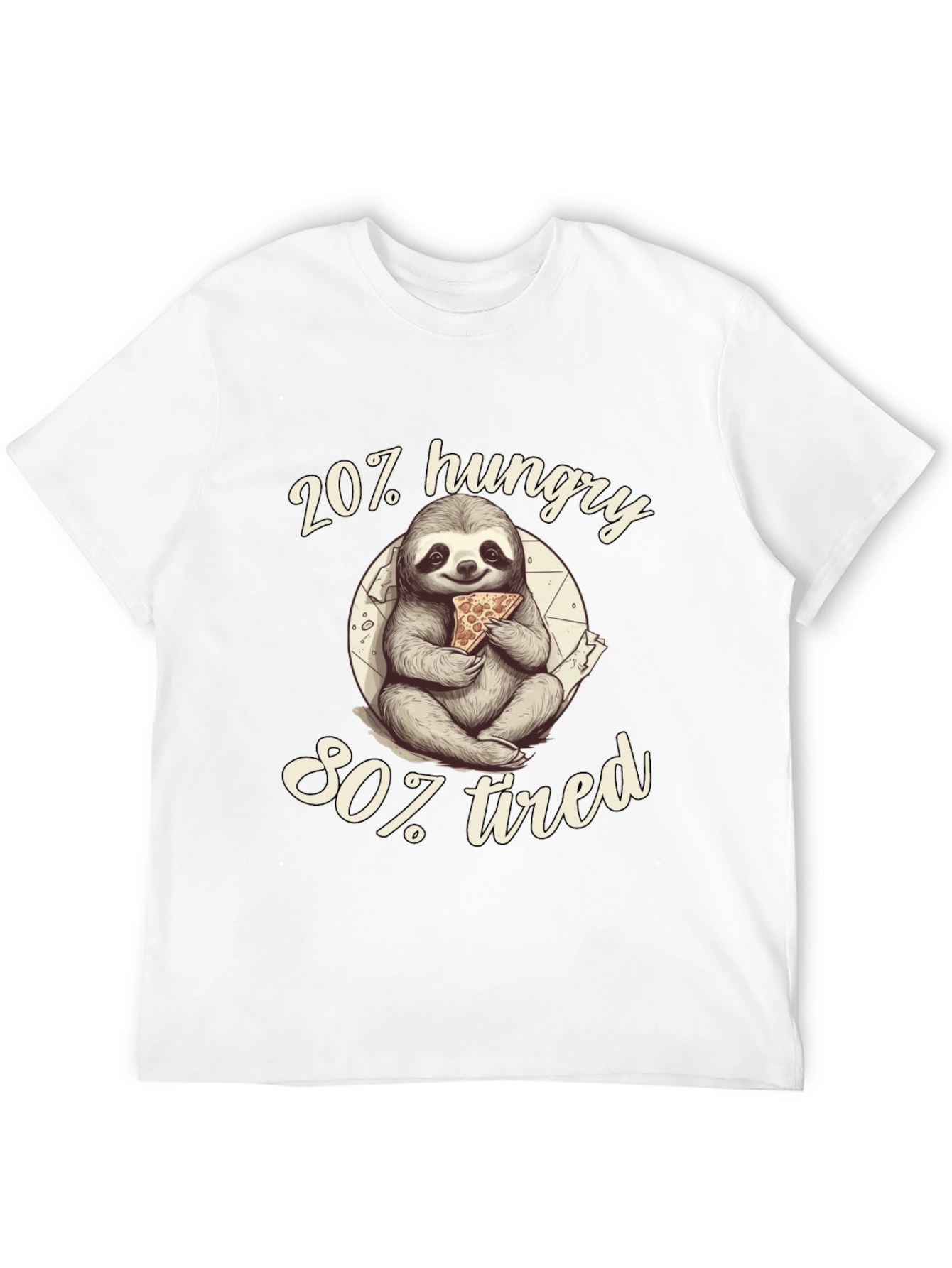 20% Hungry 80% Tired Sloth Graphic Tee