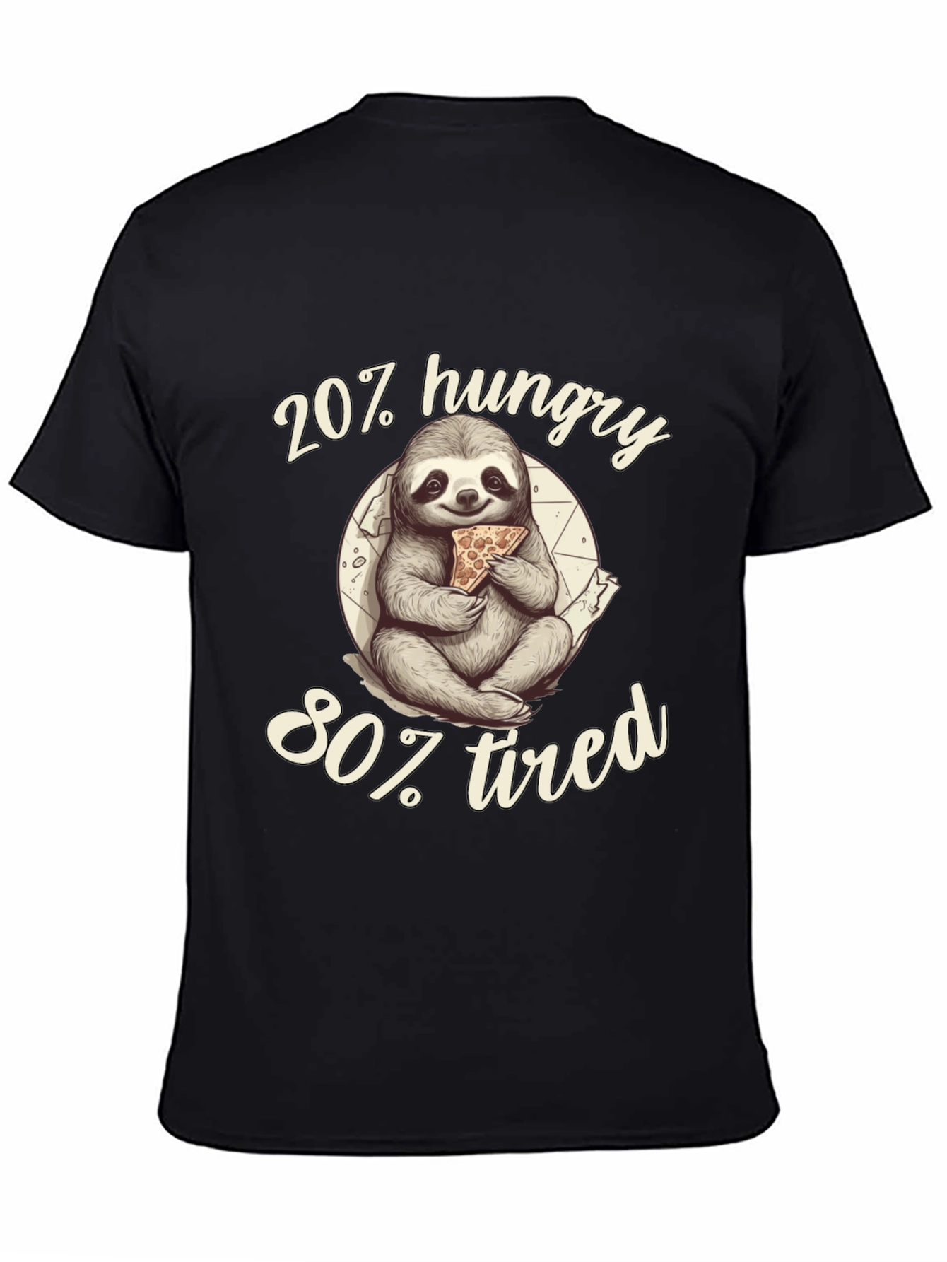 20% Hungry 80% Tired Sloth Graphic Tee