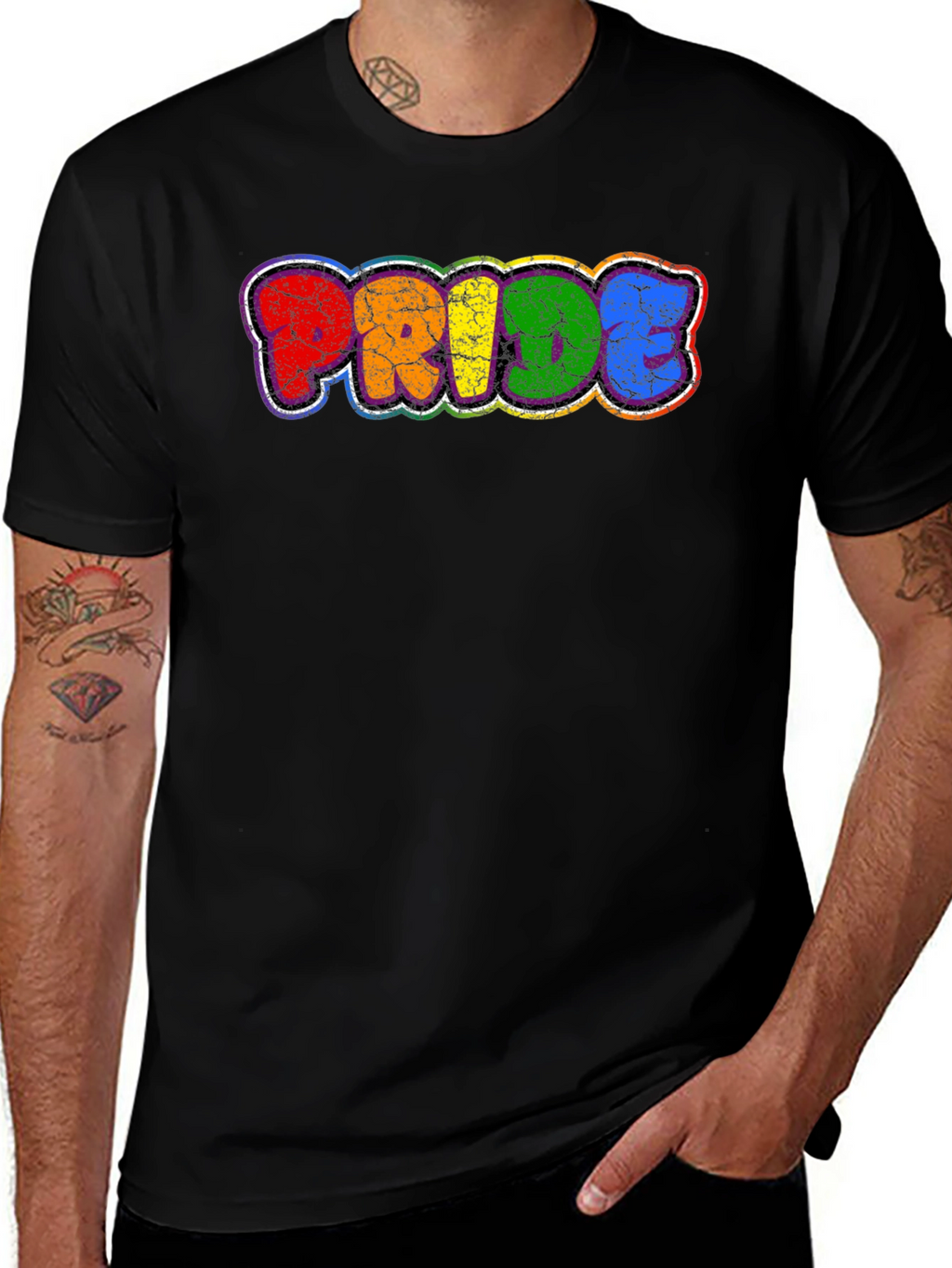Pride Rainbow Graphic T-Shirt LGBTQ+ Gay Pride