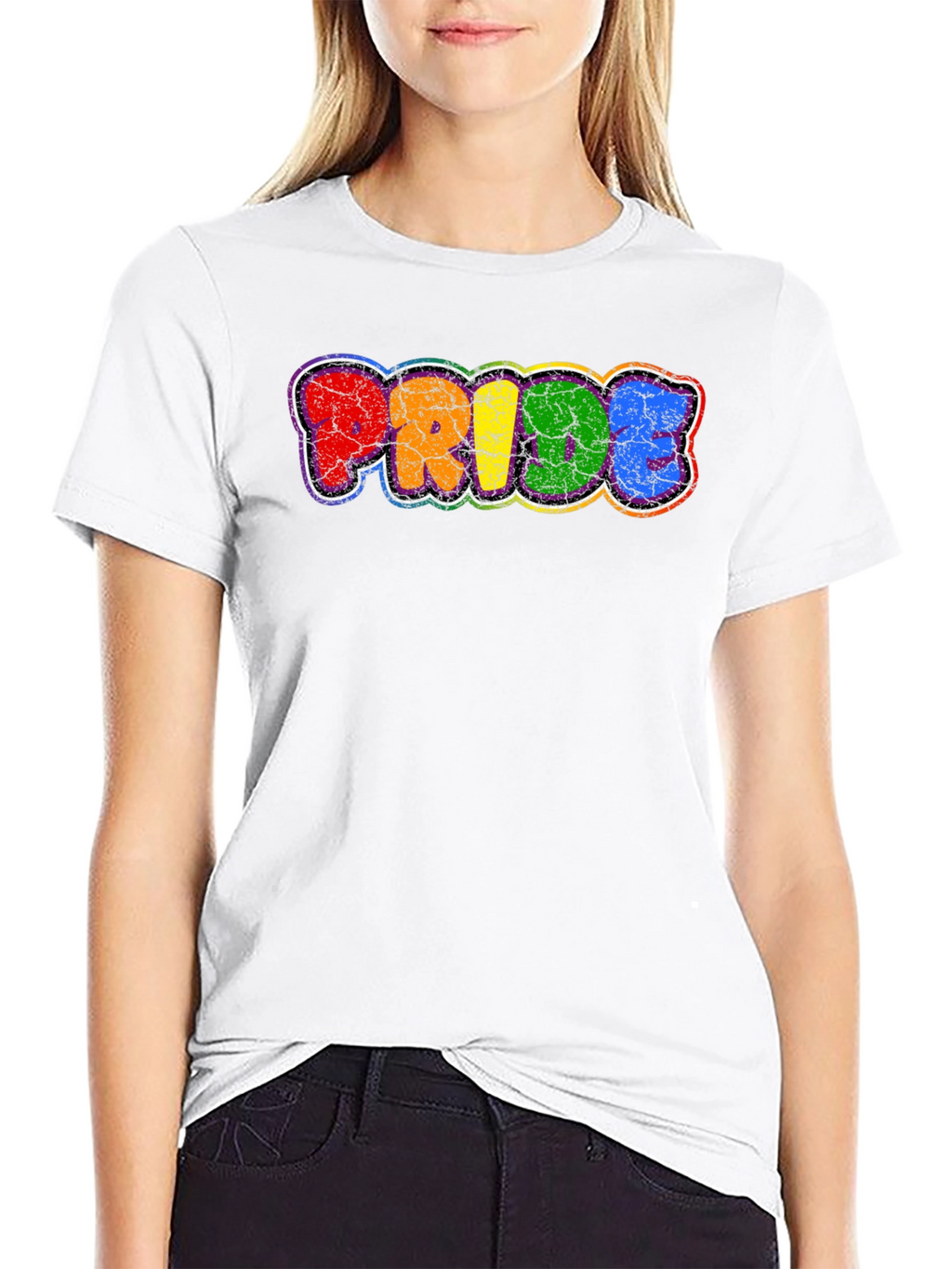 Pride Rainbow Graphic T-Shirt LGBTQ+ Gay Pride