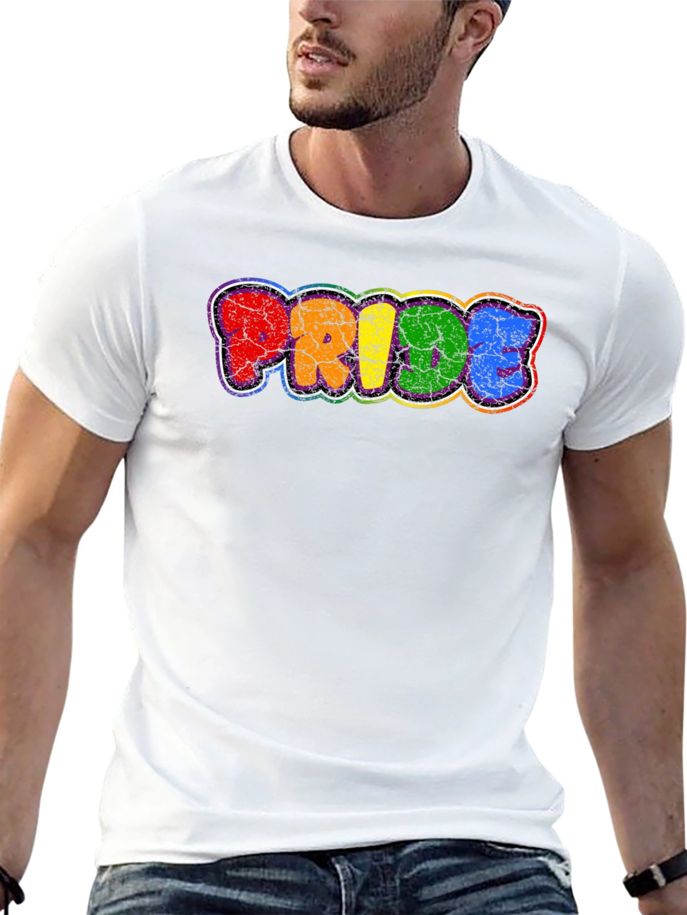 Pride Rainbow Graphic T-Shirt LGBTQ+ Gay Pride