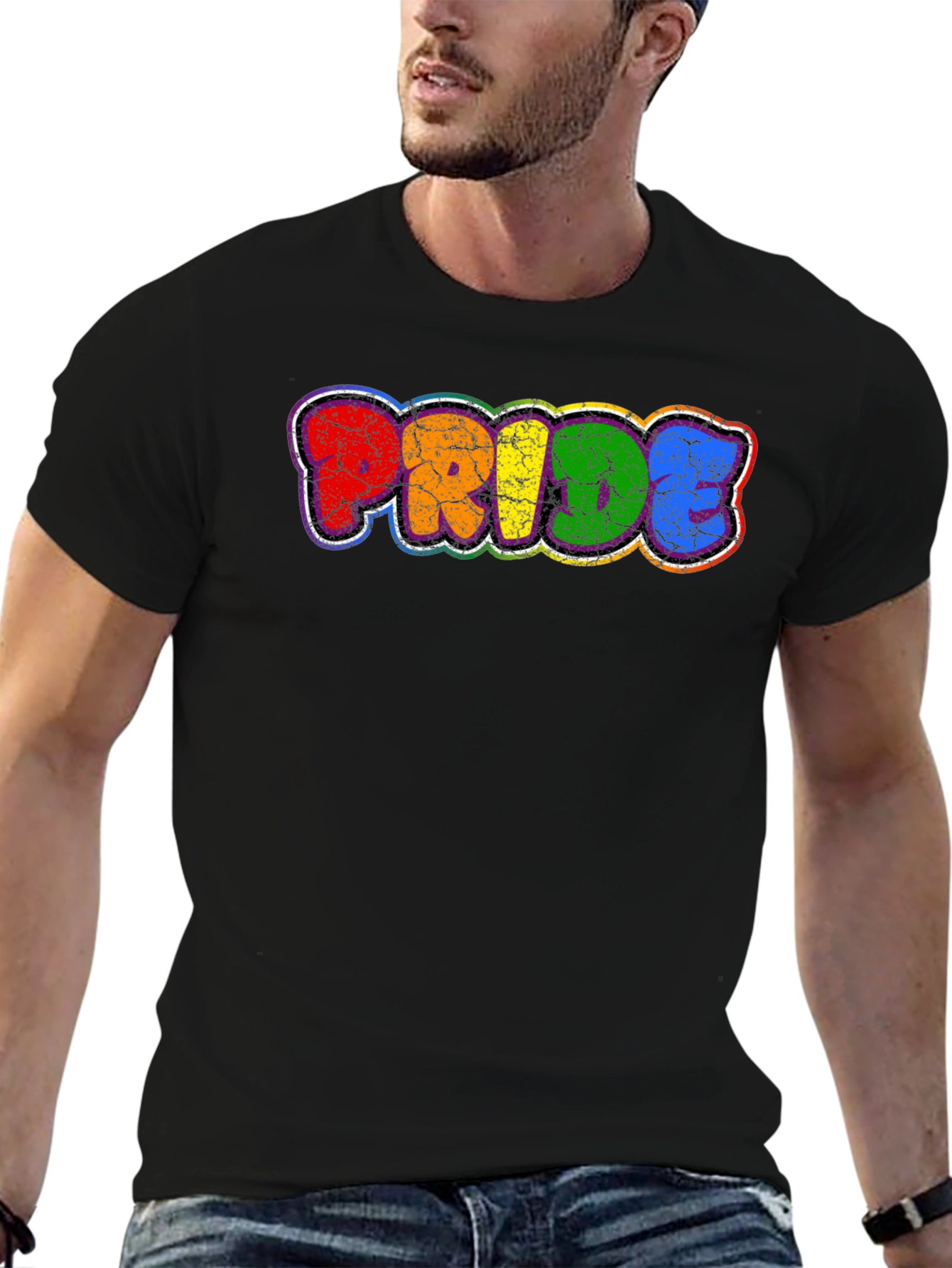 Pride Rainbow Graphic T-Shirt LGBTQ+ Gay Pride
