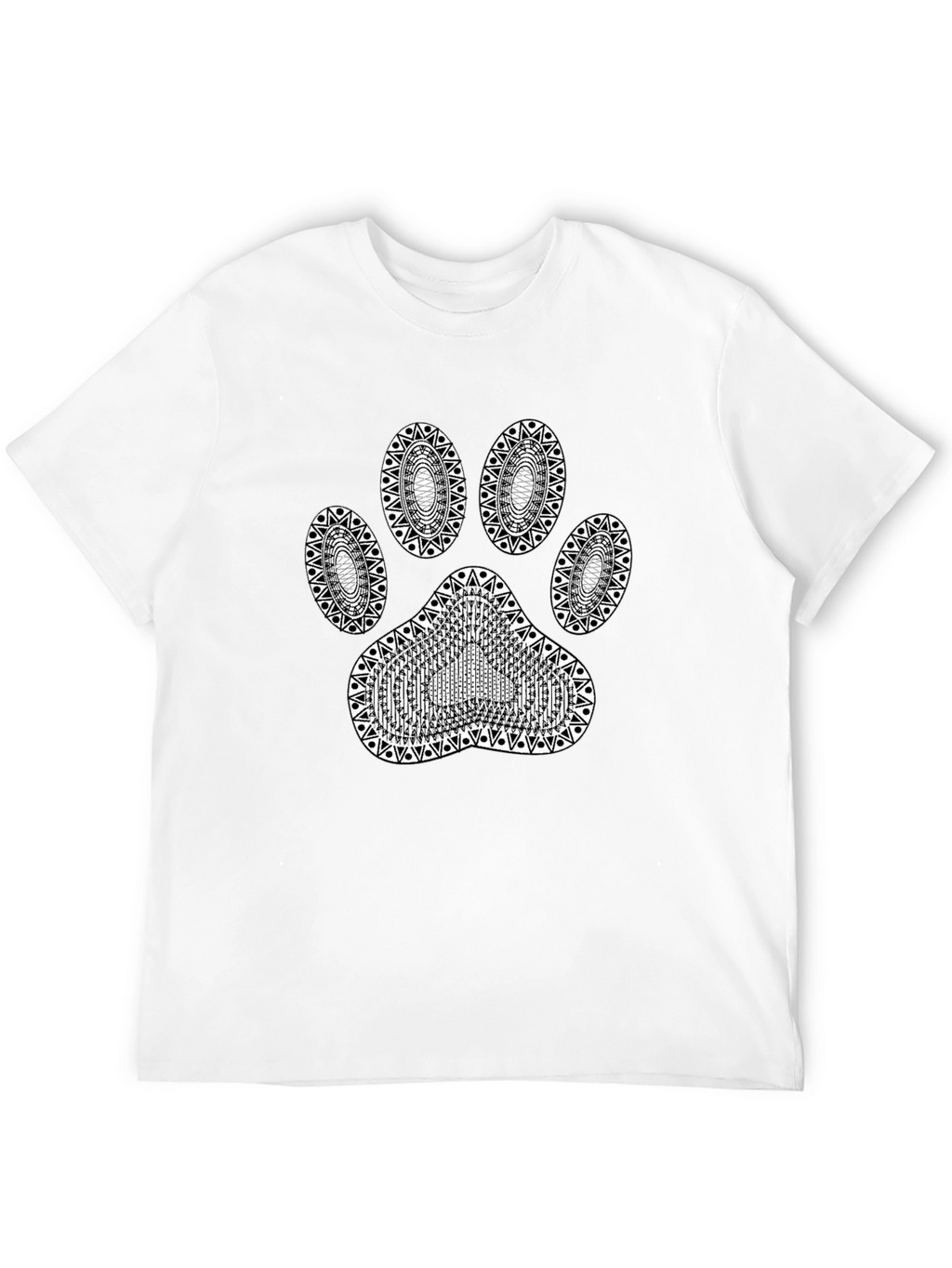 Paw Print Graphic T-Shirt - Stylish Black Tee