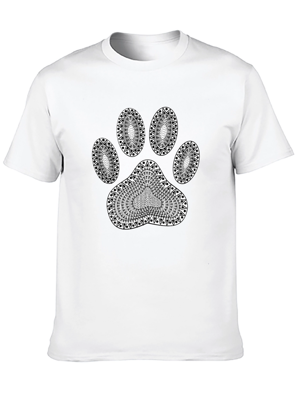 Paw Print Graphic T-Shirt - Stylish Black Tee