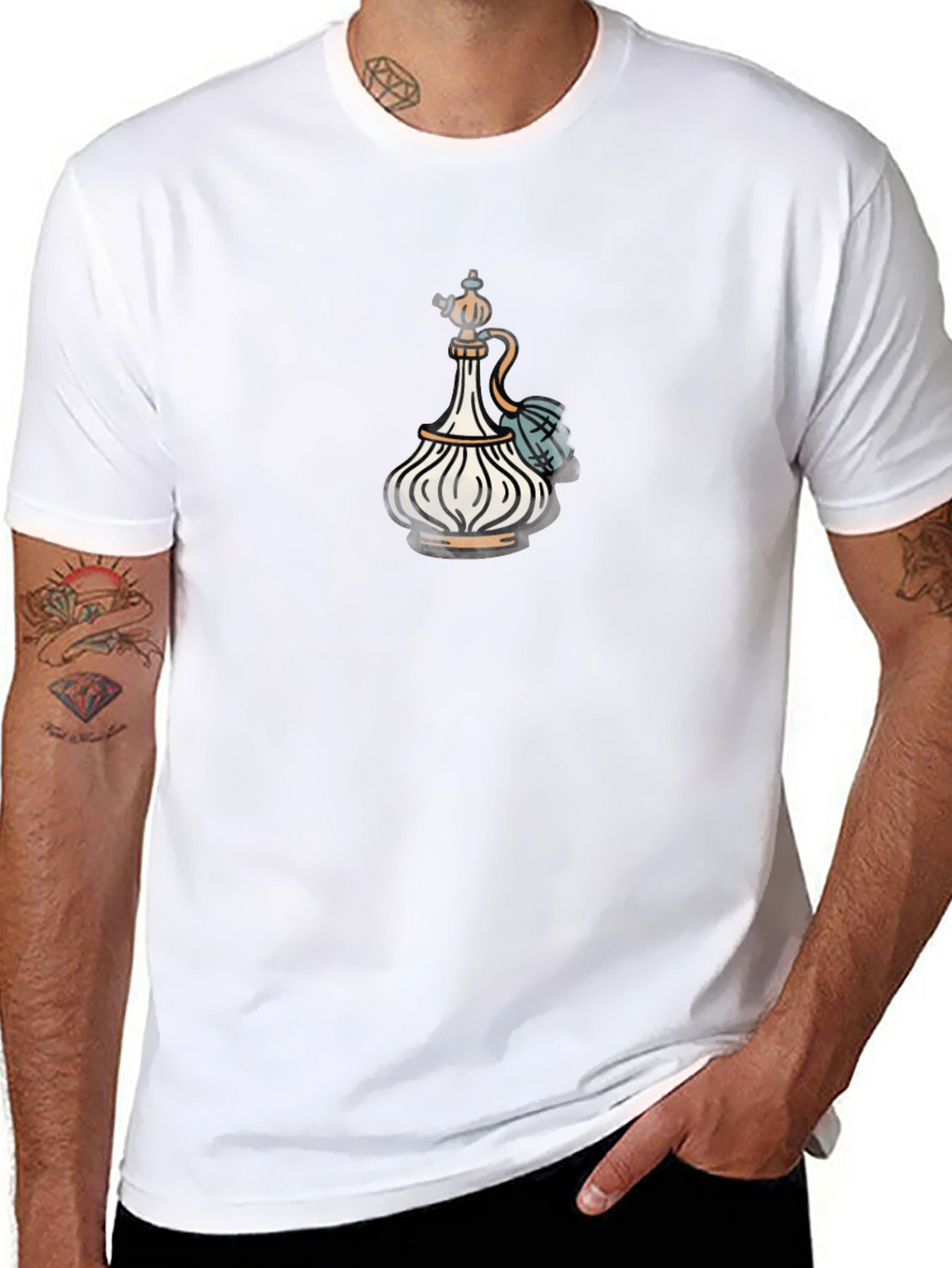 Novelty Perfume Bottle T-Shirt - Unique Design