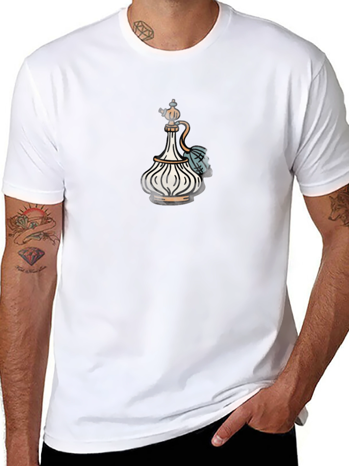Novelty Perfume Bottle T-Shirt - Unique Design