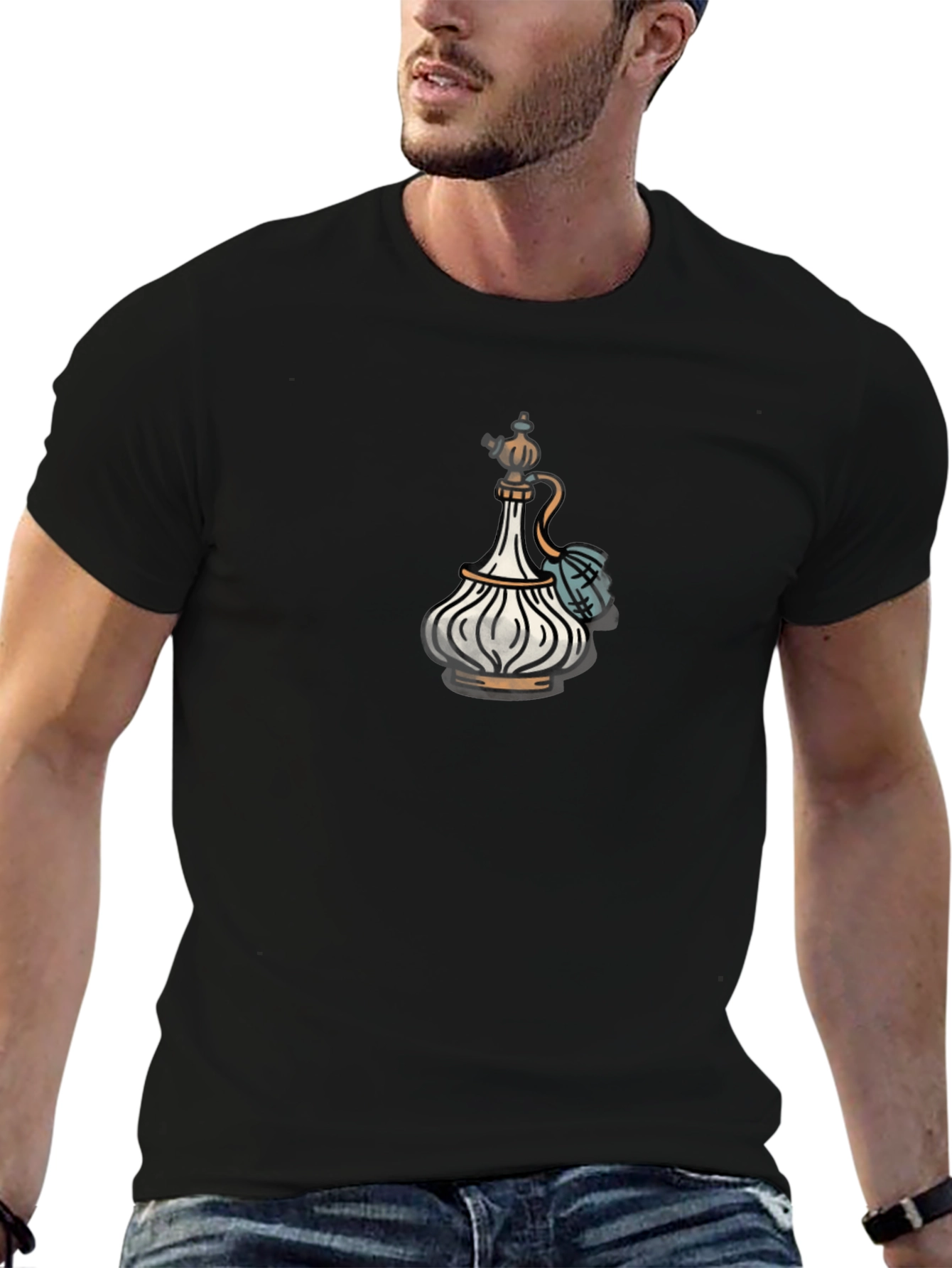 Novelty Perfume Bottle T-Shirt - Unique Design