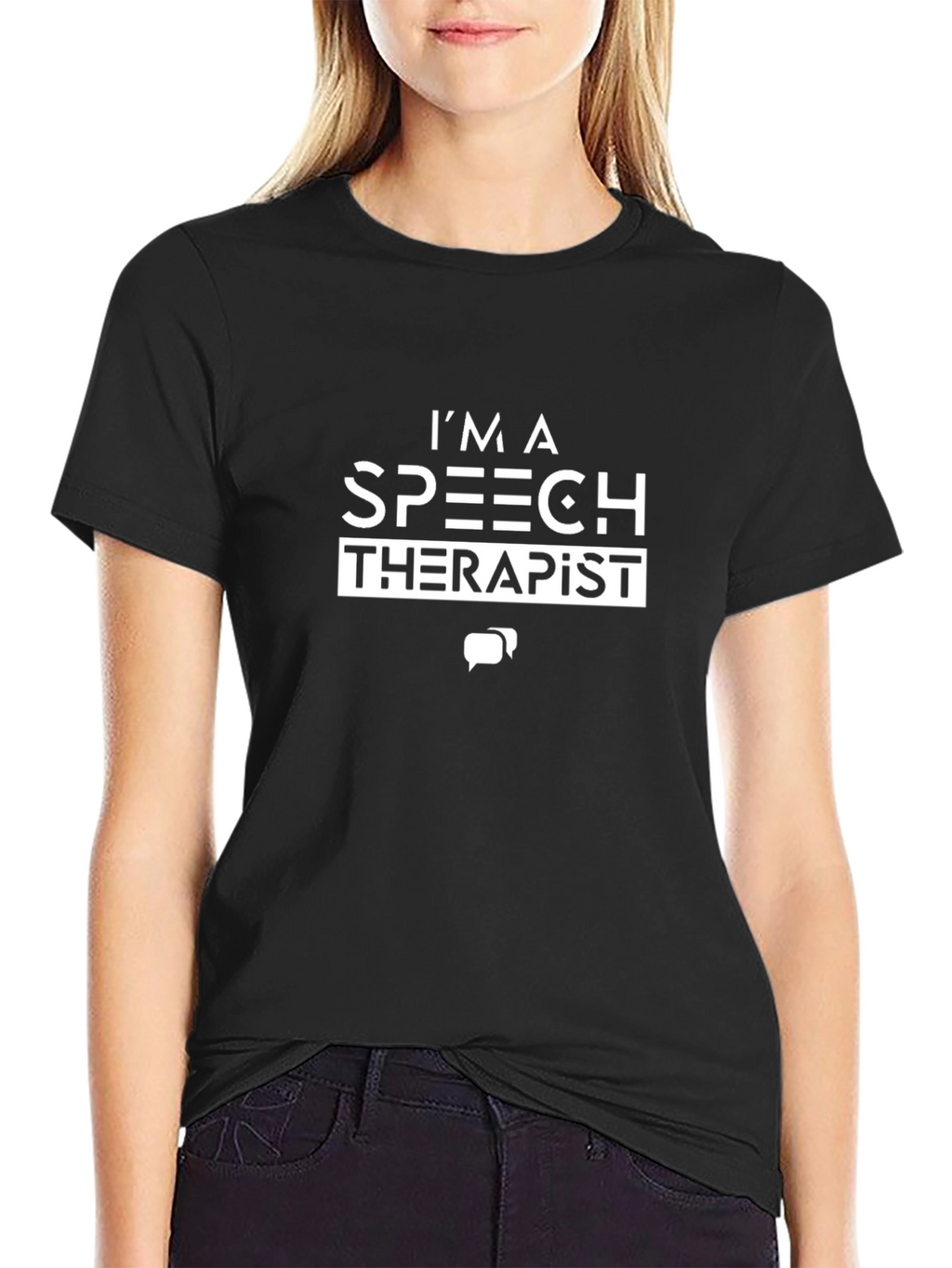 Im A Speech Therapist T-Shirt - Black Cotton Tee