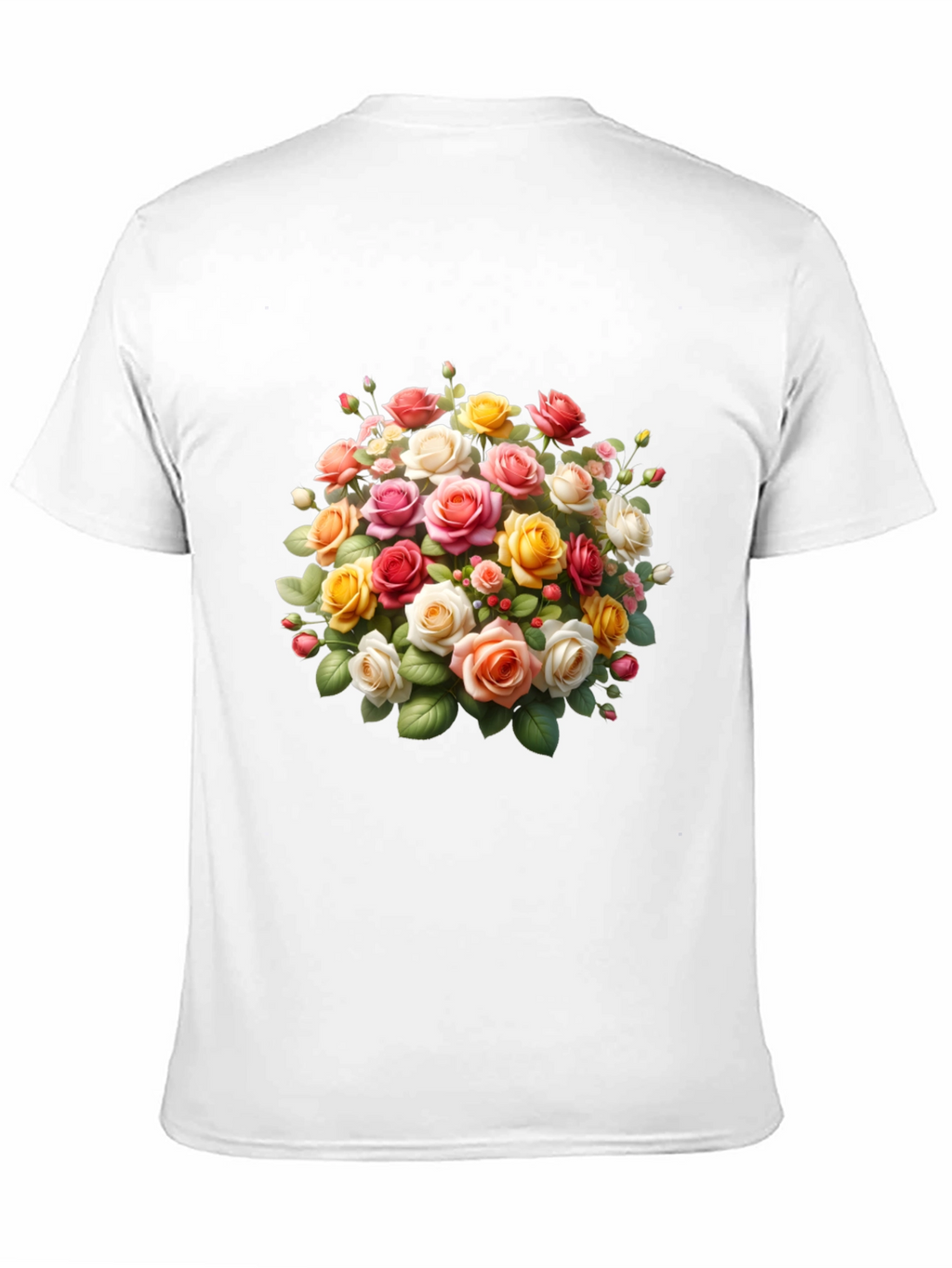 Floral Roses Graphic Black T-Shirt