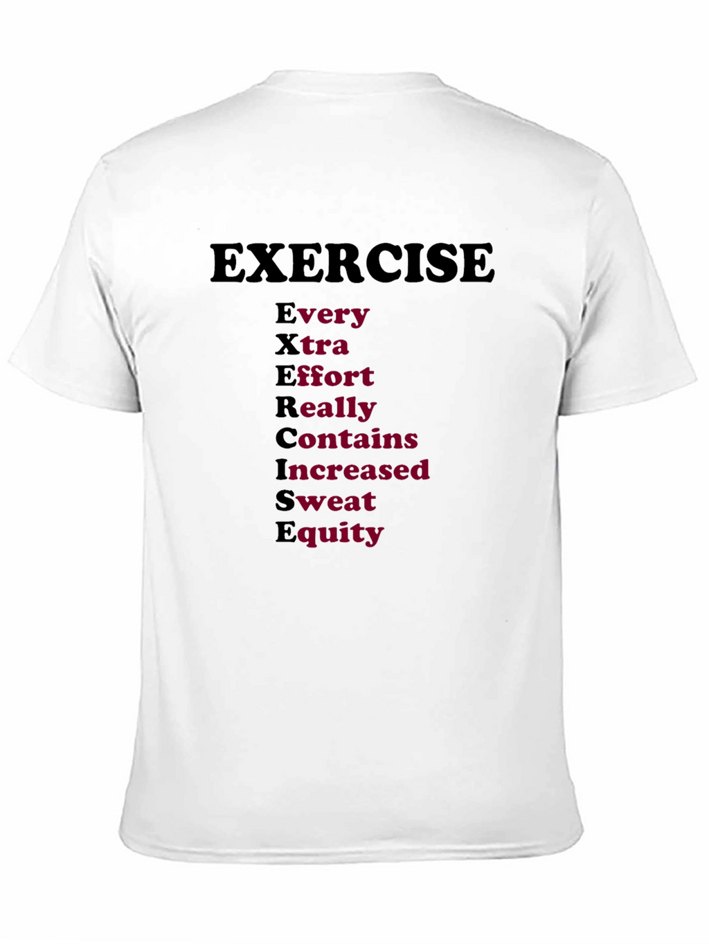 Exercise Sweat Equity Mens Black T-Shirt