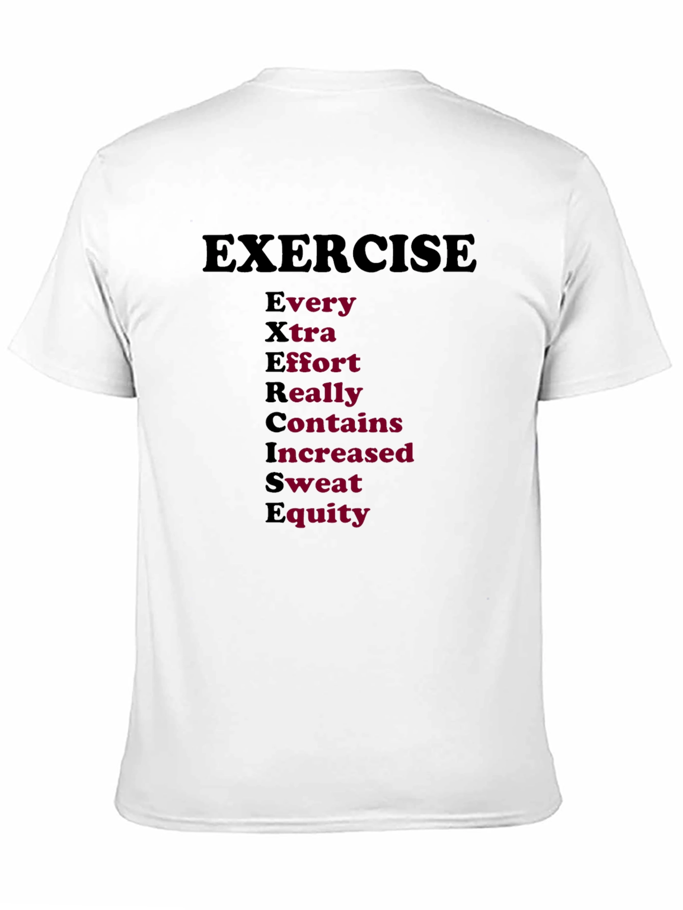 Exercise Sweat Equity Mens Black T-Shirt
