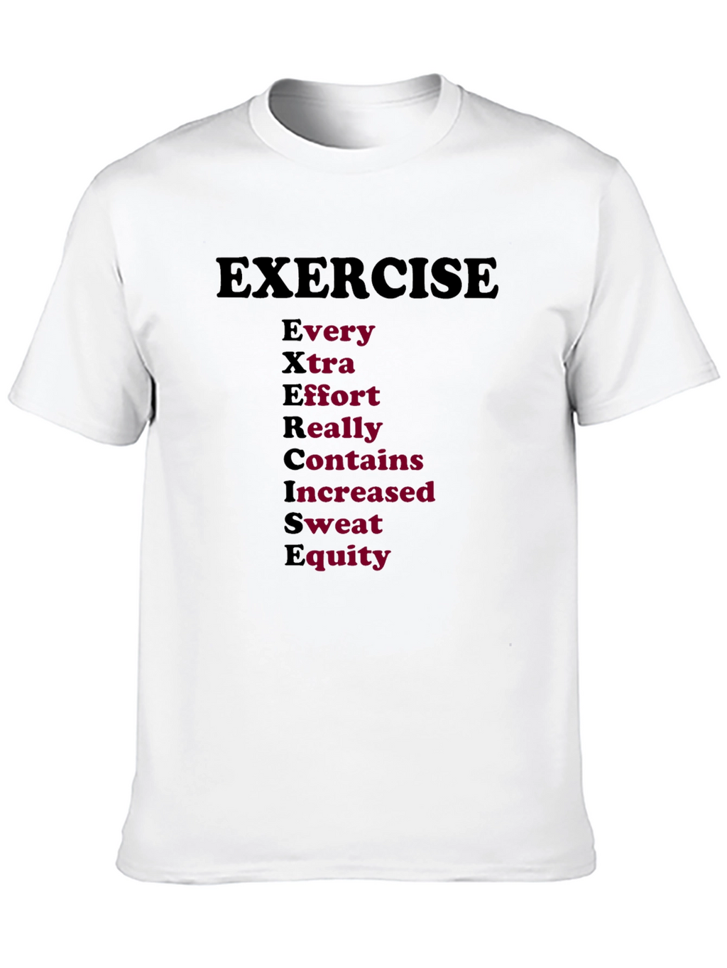 Exercise Sweat Equity Mens Black T-Shirt