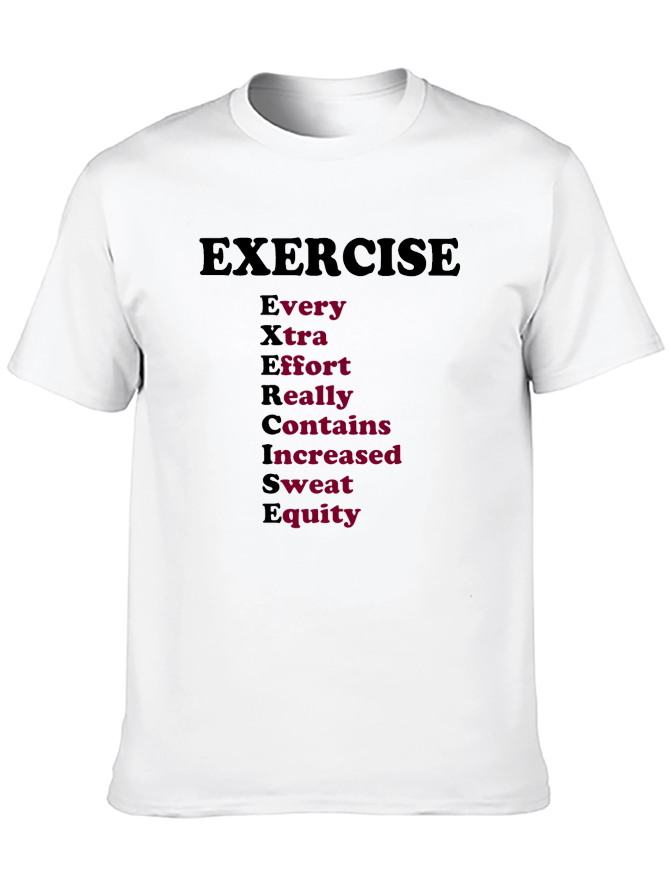 Exercise Sweat Equity Mens Black T-Shirt