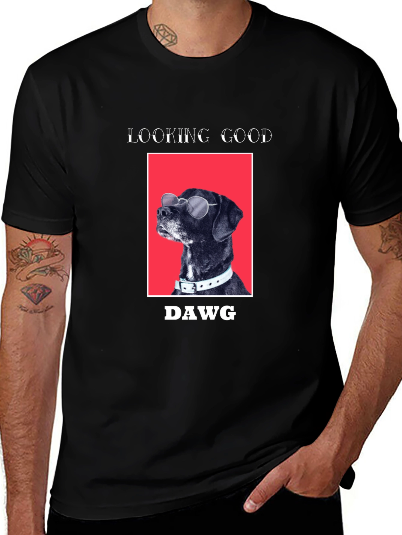 Cool Dog Tee: Looking Good Dawg Graphic T-Shirt