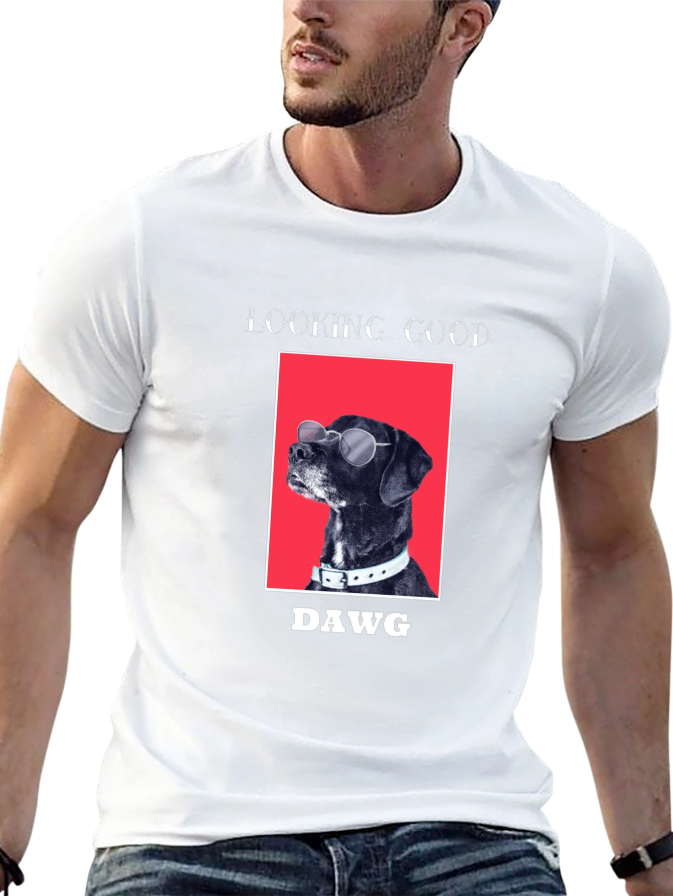 Cool Dog Tee: Looking Good Dawg Graphic T-Shirt