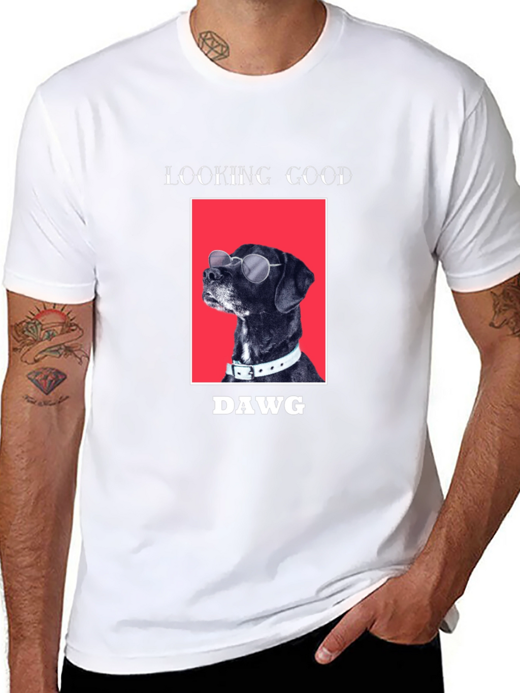 Cool Dog Tee: Looking Good Dawg Graphic T-Shirt
