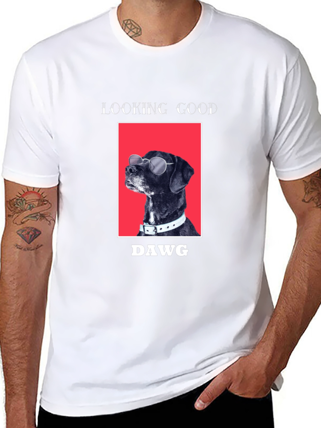 Cool Dog Tee: Looking Good Dawg Graphic T-Shirt